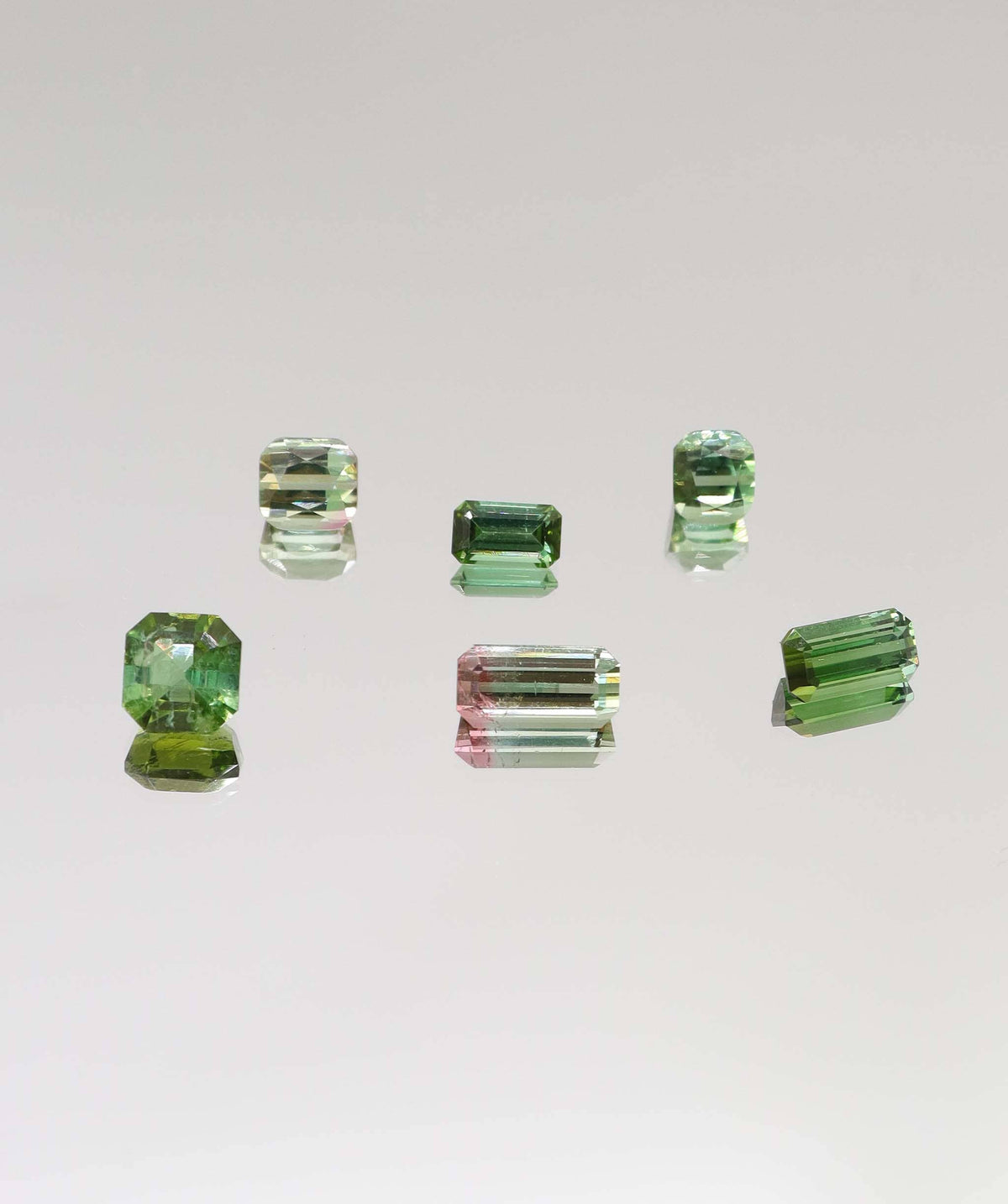 Luxury Promise Bi Color Tourmaline Asscher/Emerald/Cushion DXBCD2157