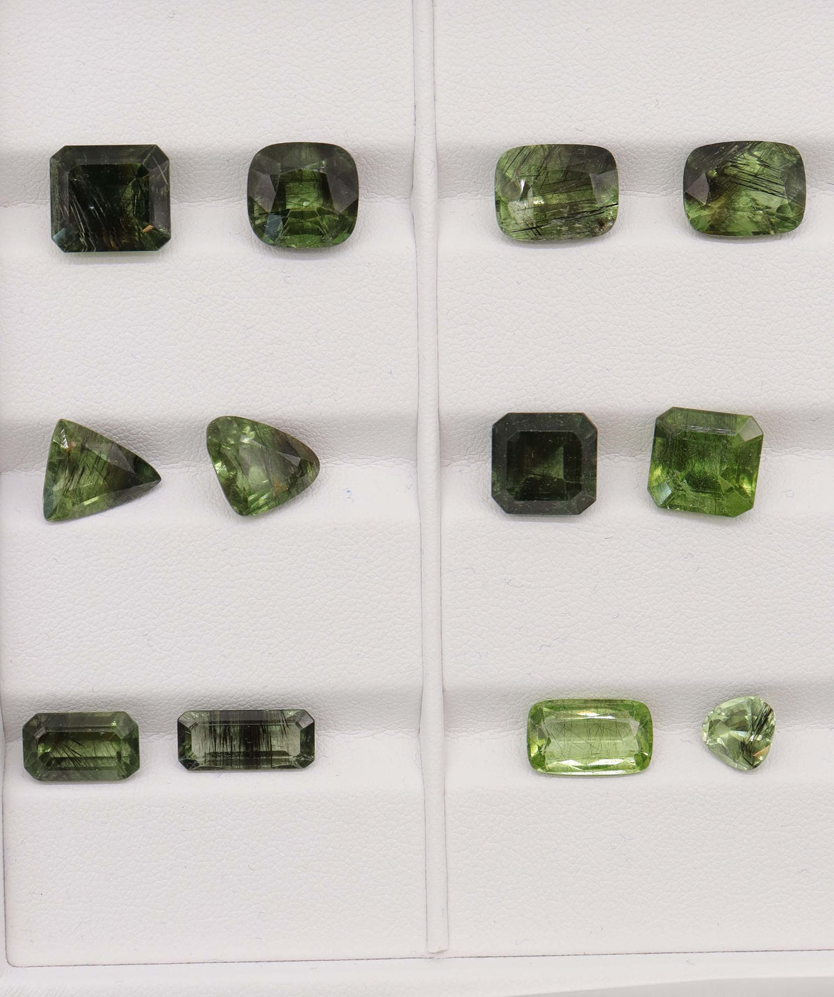 Luxury Promise Rutile Peridot Emerald cut DXBCD2133