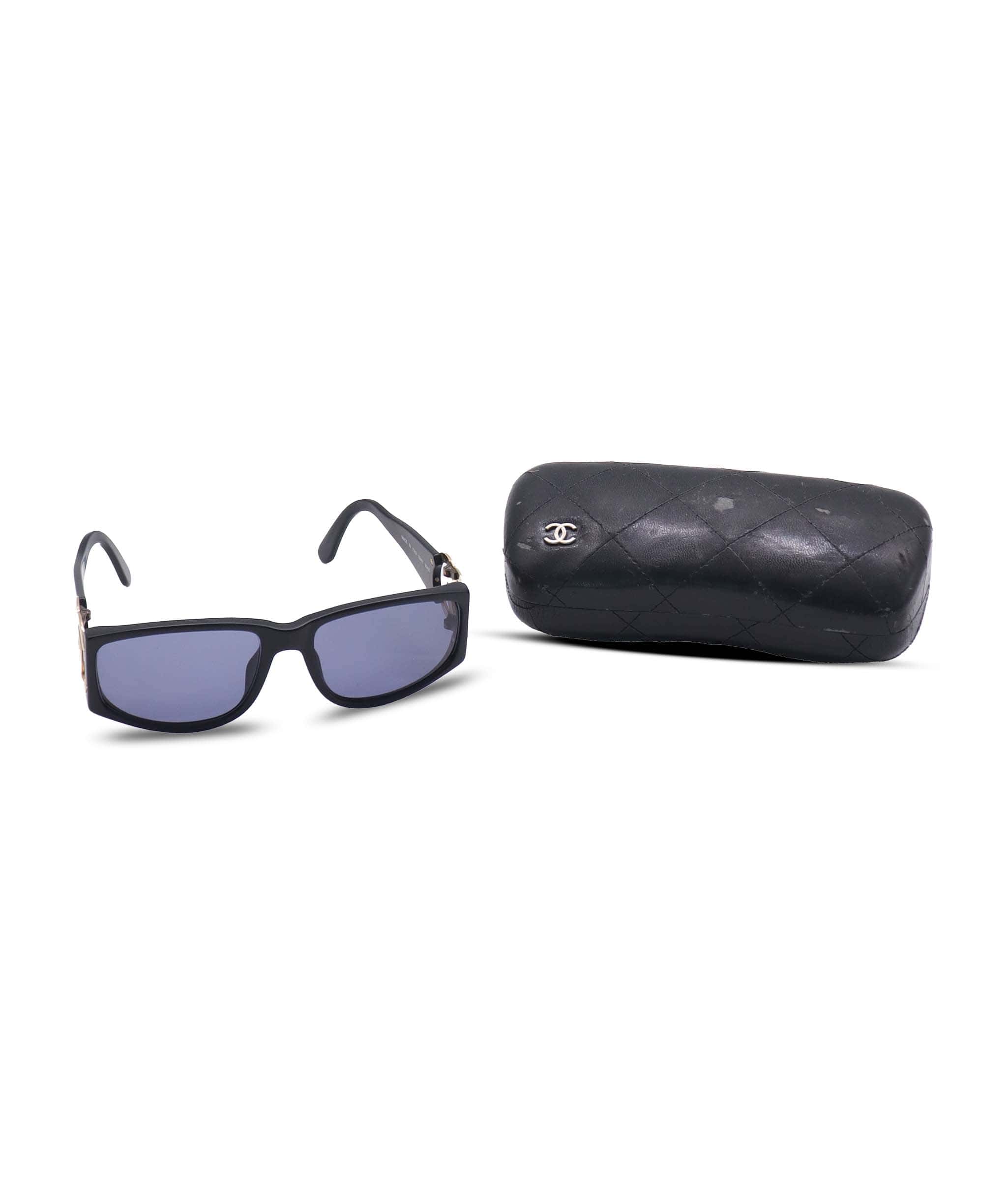 Luxury Promise VINTAGE CHANEL COCOMARK SUNGLASSES BLACK EYEWEAR DXBS6438