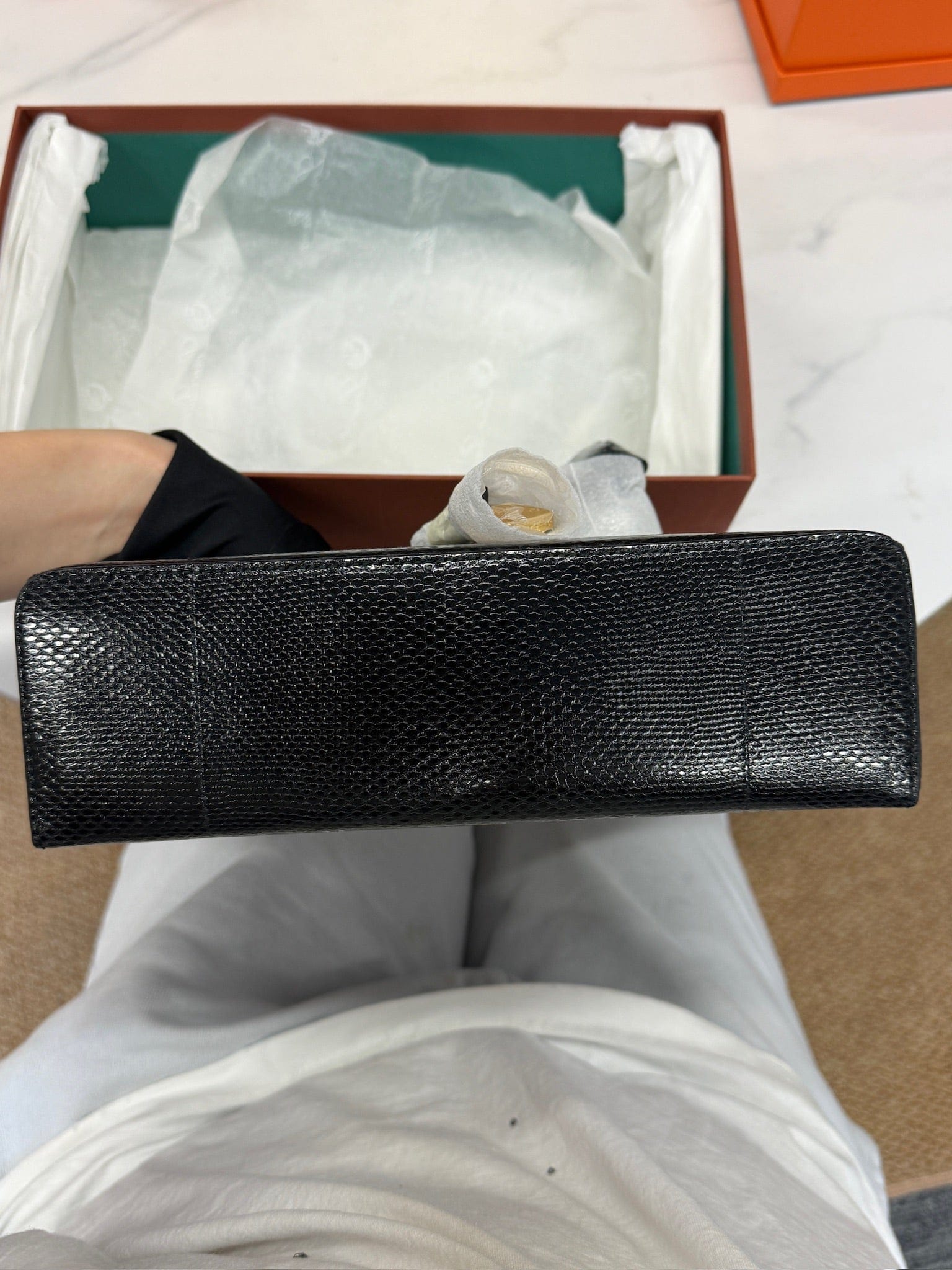 Luxury Promise Loro Piana Water Snake Leather Bag L23 Black – Brand New Full Set