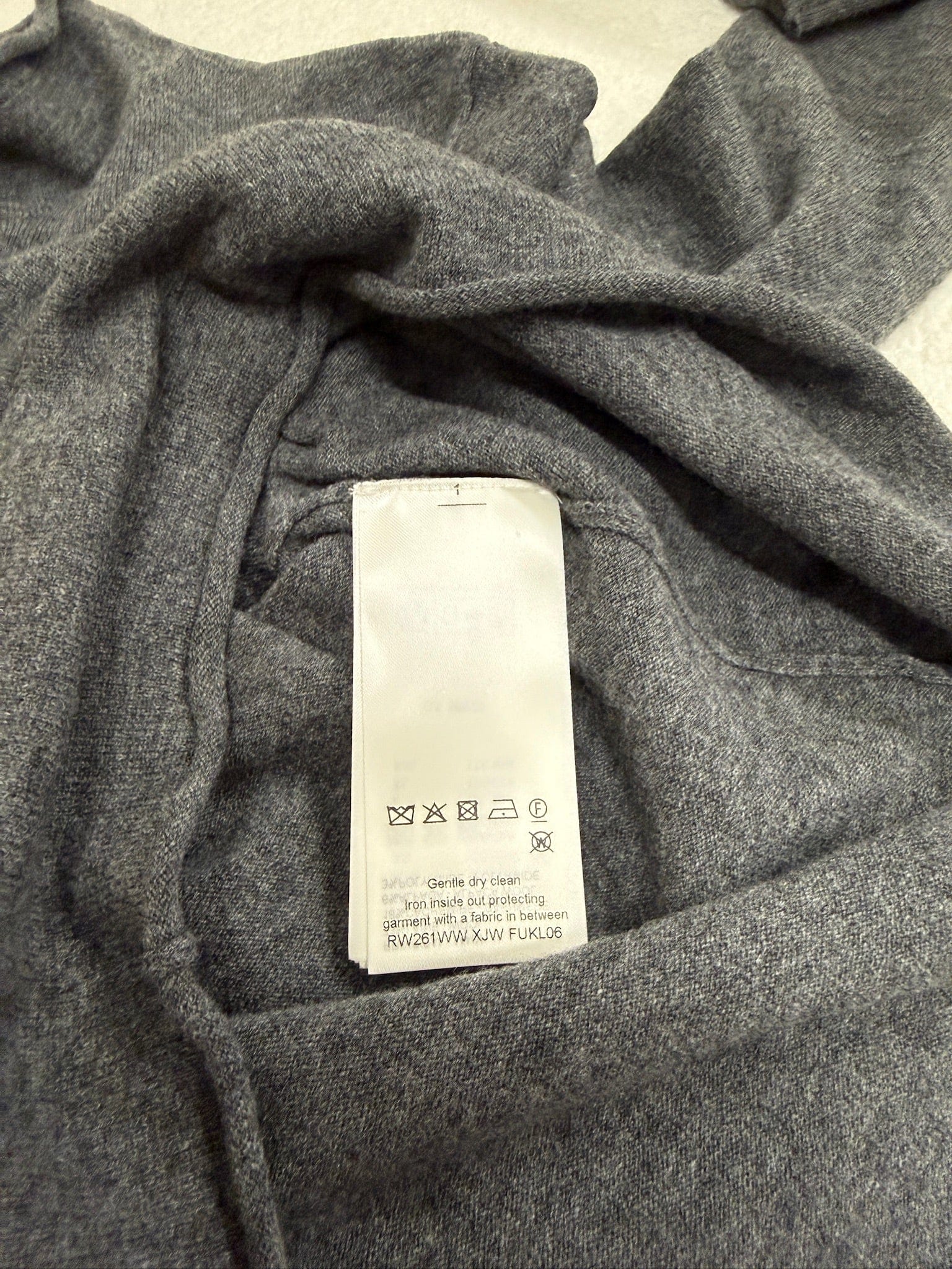 LUXURY PROMISE Louis Vuitton Brushed Signature Pullover | Dark Grey