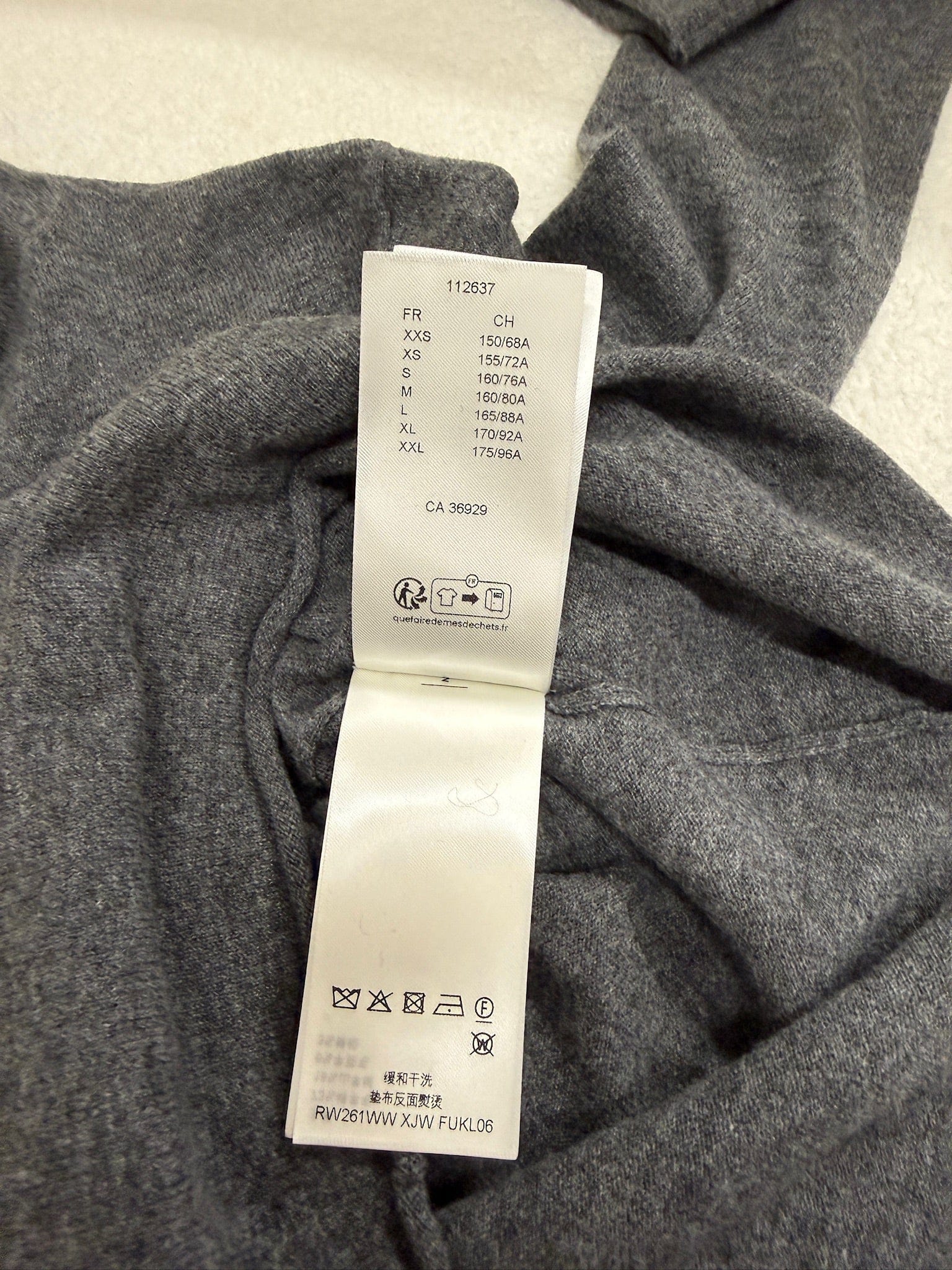 LUXURY PROMISE Louis Vuitton Brushed Signature Pullover | Dark Grey