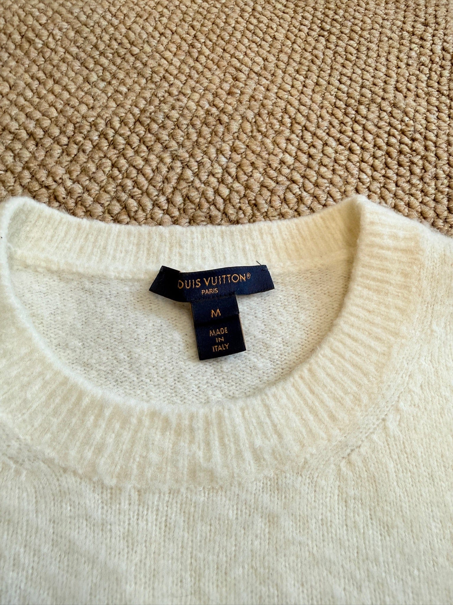 Luxury Promise Louis Vuitton Cashmere Blend Knit White - Size M