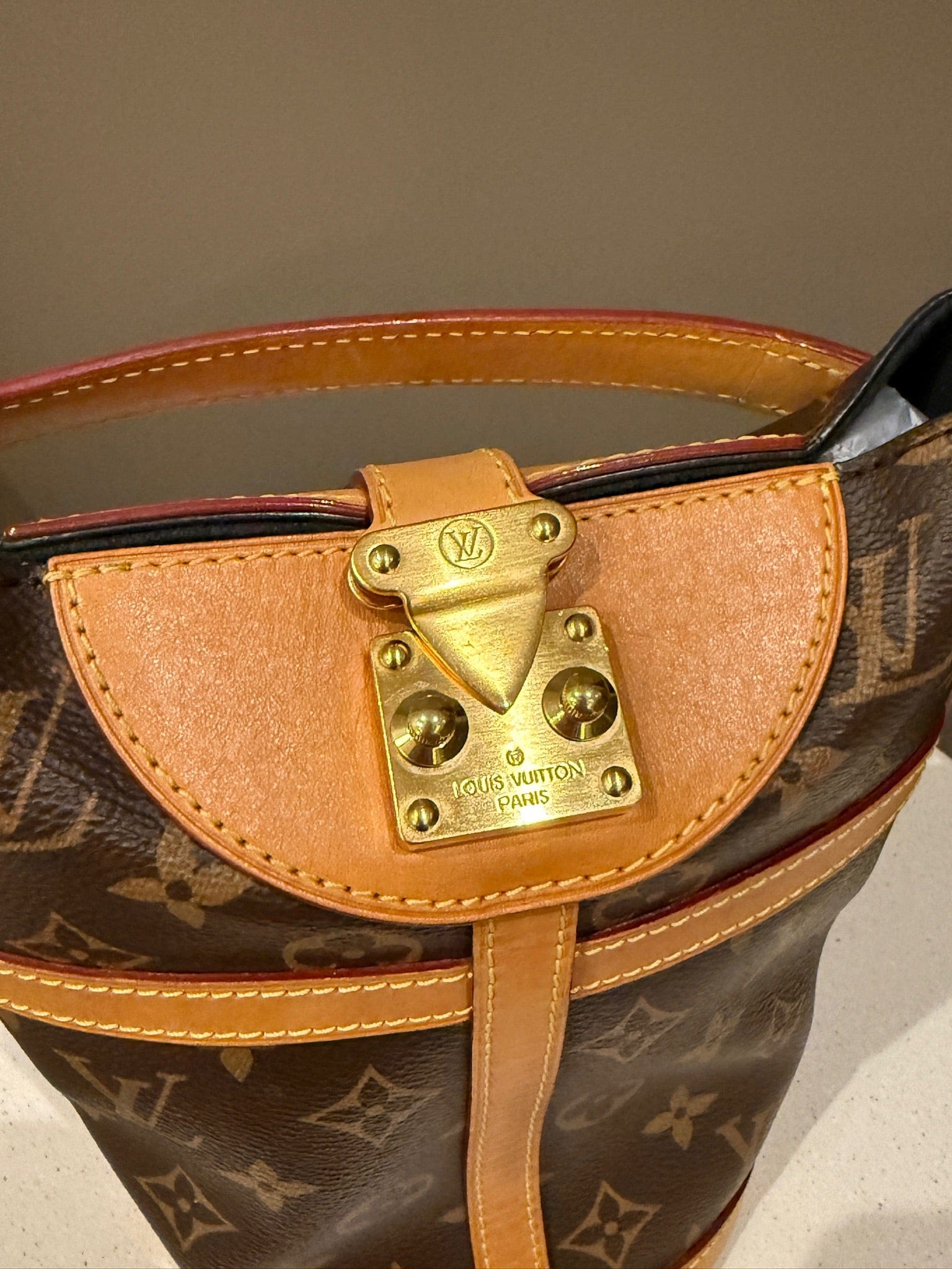 Luxury Promise Louis Vuitton Duffle Bucket Bag | Monogram Canvas 'Fries' Handbag