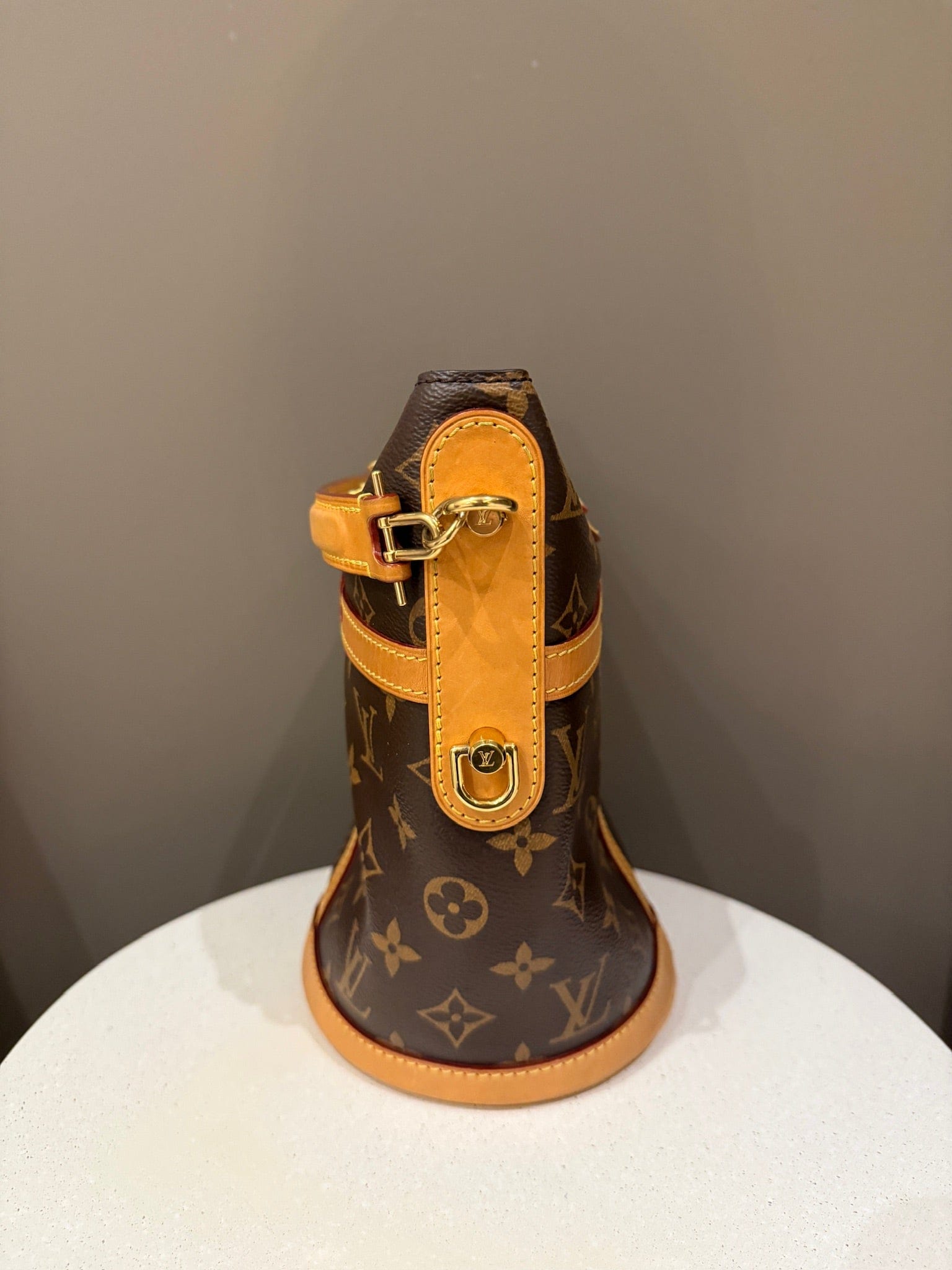 Luxury Promise Louis Vuitton Duffle Bucket Bag | Monogram Canvas 'Fries' Handbag