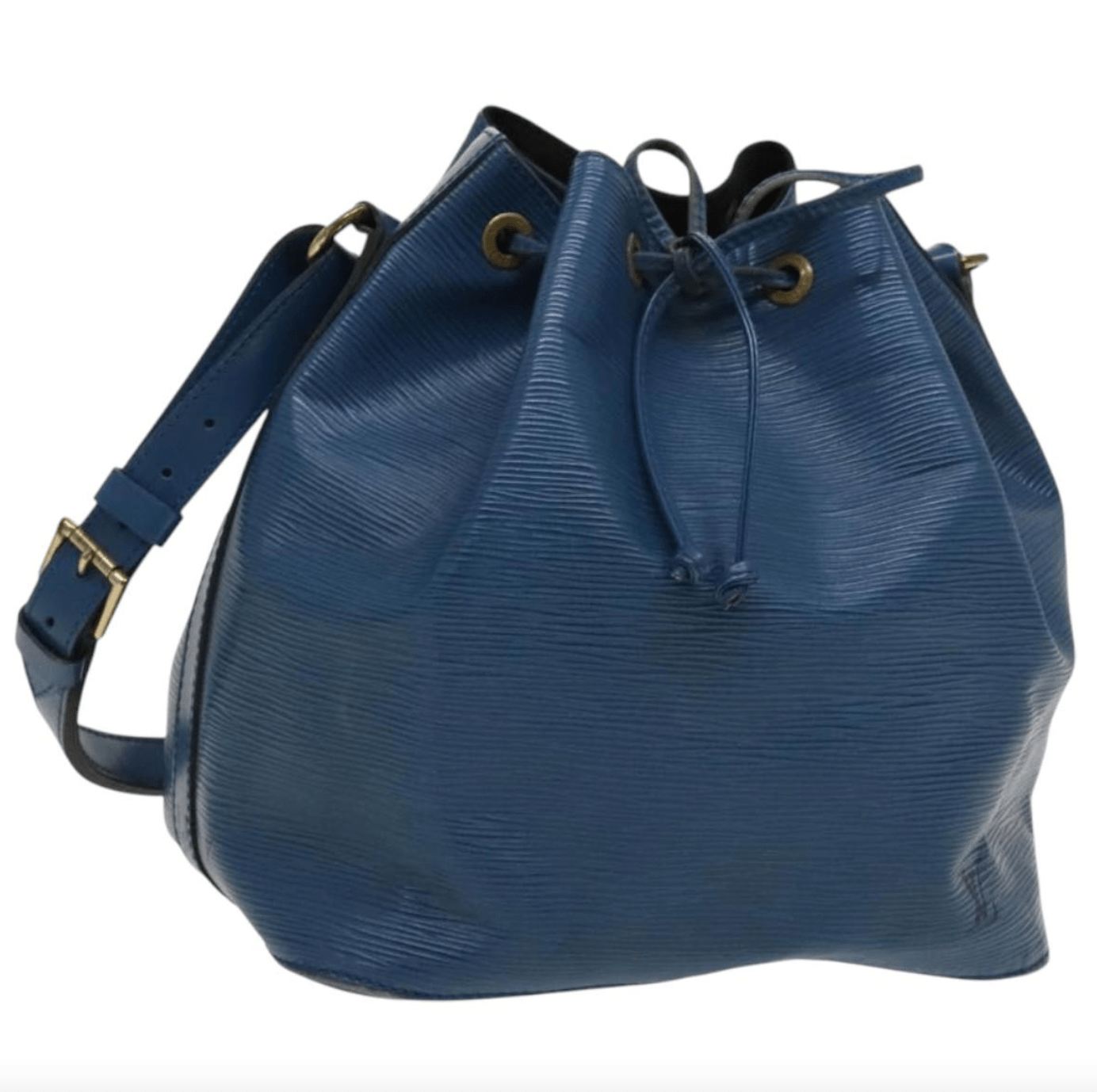 Luxury Promise LOUIS VUITTON Epi Petit Noe Shoulder Bag Blue M44105 LV Auth 117866