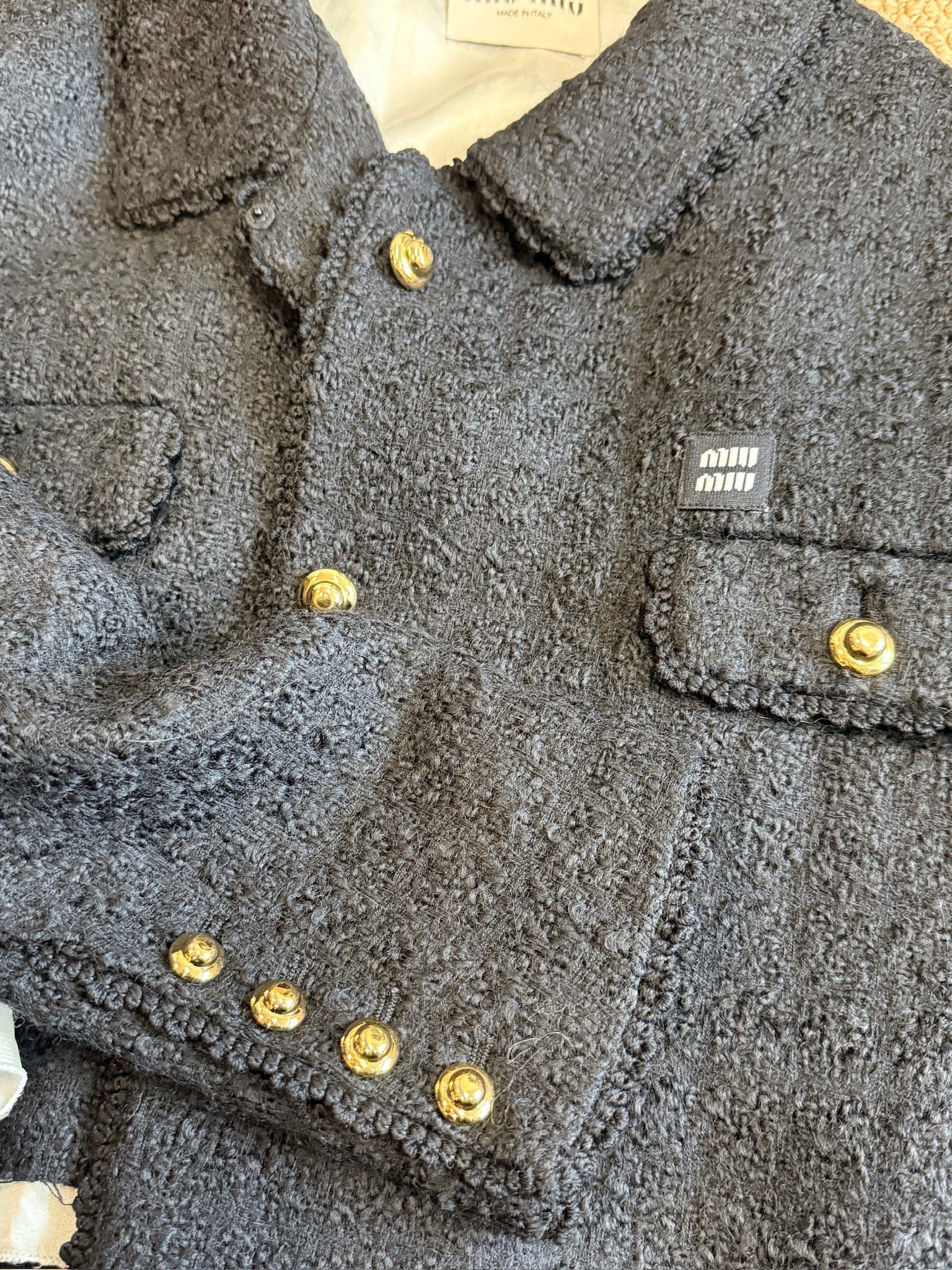 Luxury Promise Miu Miu Tweed Two-piece jacket and skirt set - Size 38