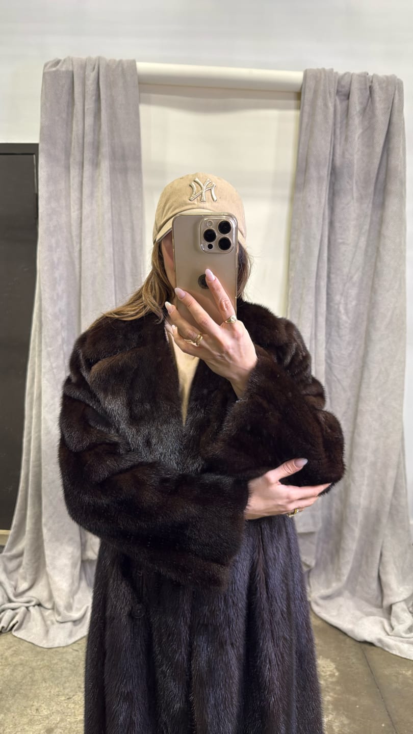 Luxury Promise Natural Ranch Mink Coat - Black GM16050509337