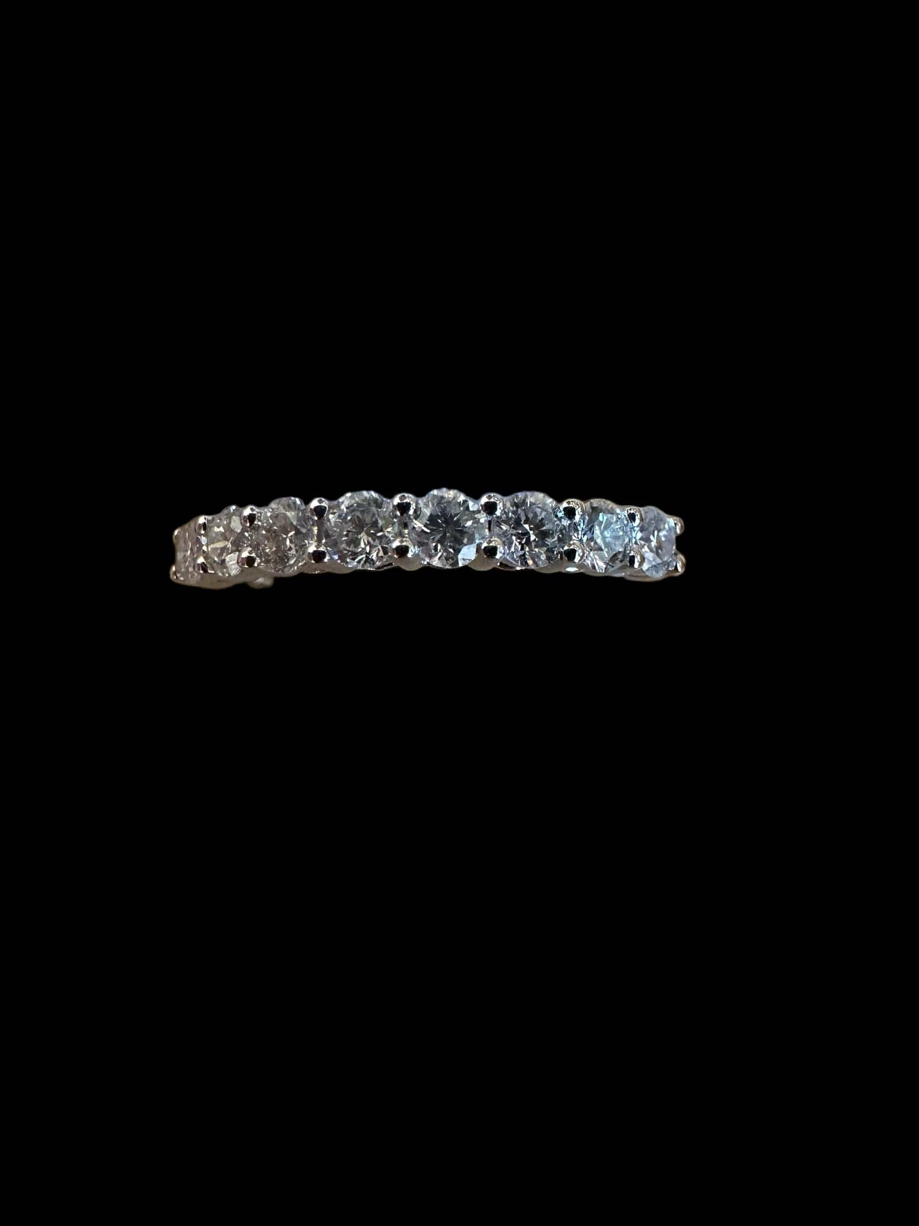Luxury Promise 0.50ct Eternity Ring with Natural White Diamonds set in 18K Gold - Over size US8/UKP