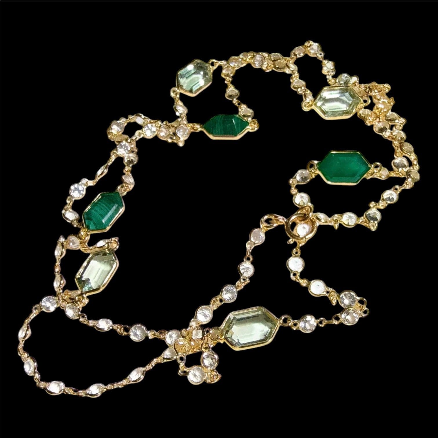 Luxury Promise 24.03ct Natural Gemstone Necklace set in 18K Yellow Gold