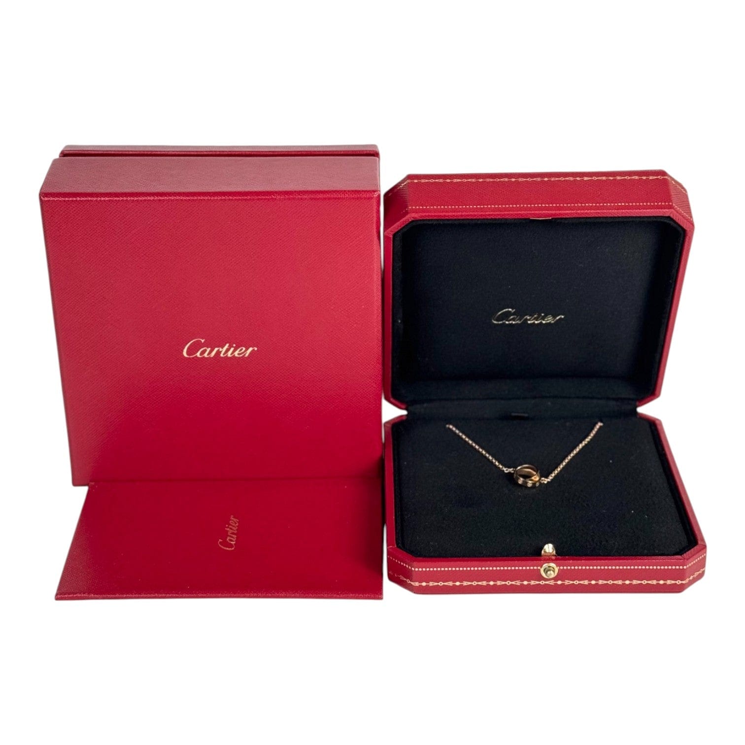 Luxury Promise Cartier Love Necklace Rose Gold