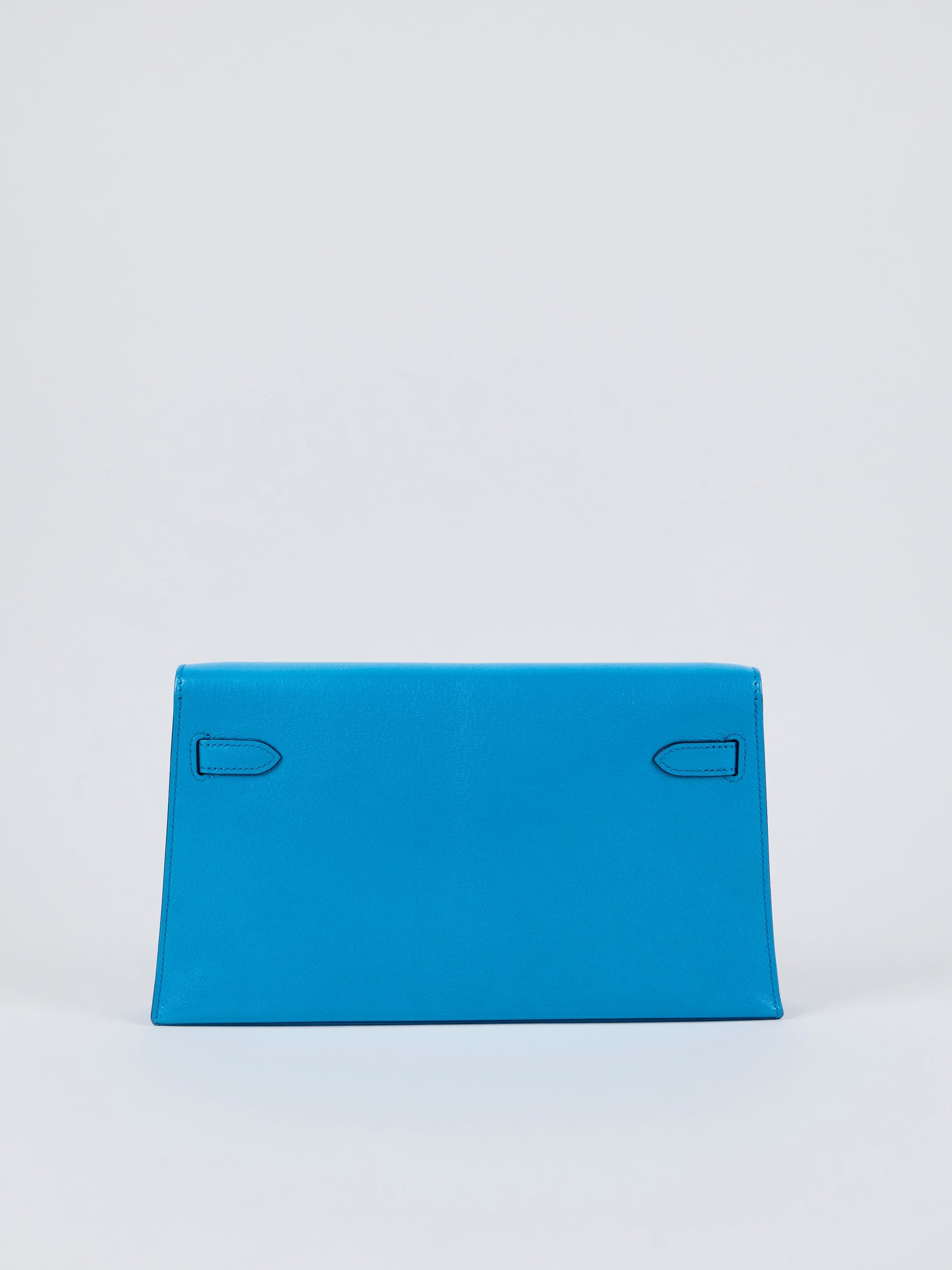 LUXURY PROMISE *LONDON LOCATED* HERMÈS KELLY ELAN BLUE FRIDA Chèvre Chamkilla Leather with Palladium Hardware