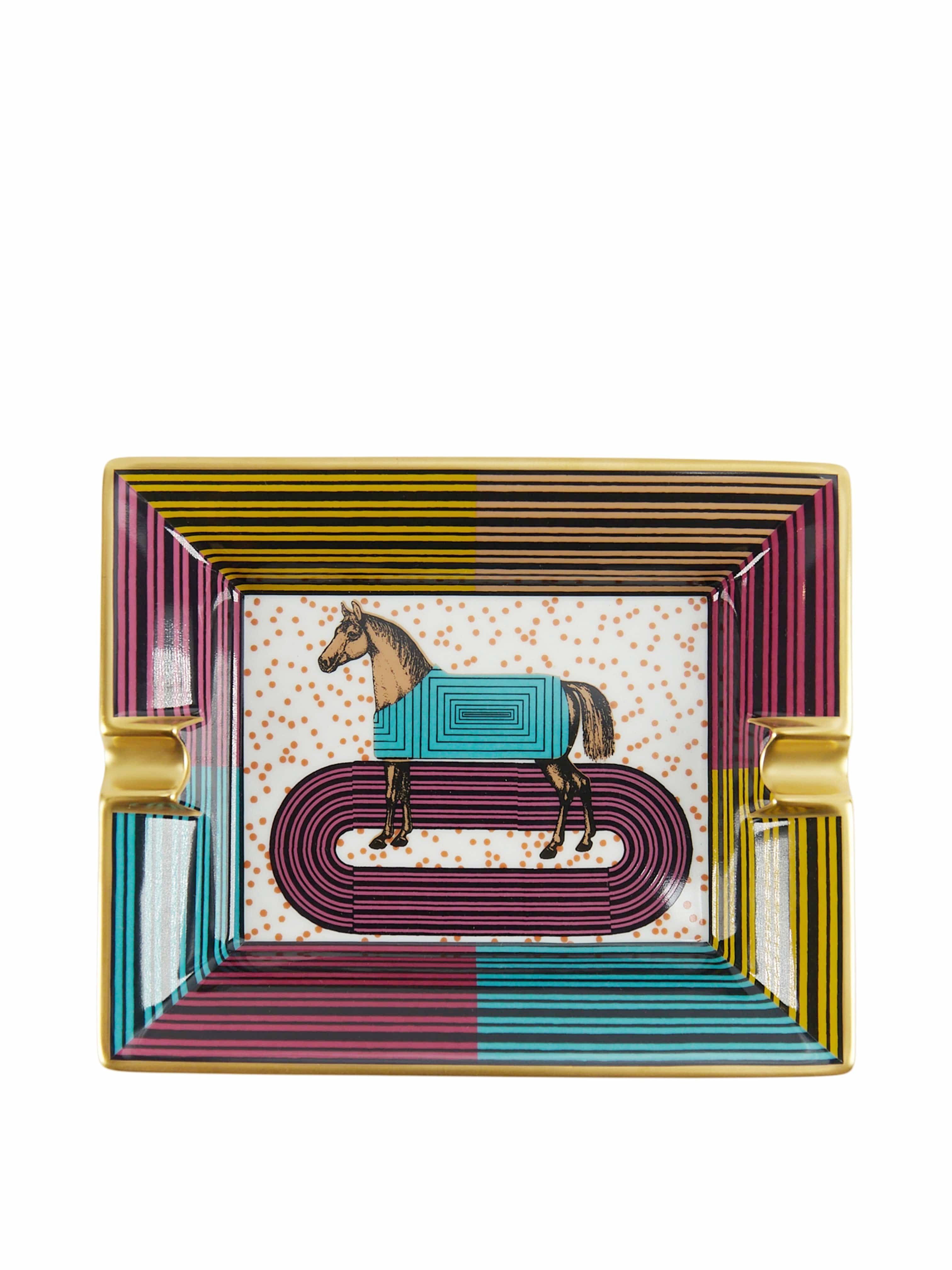 Hermès Garde Robe Rose/Citron Ashtray 014018AG DBXM0060