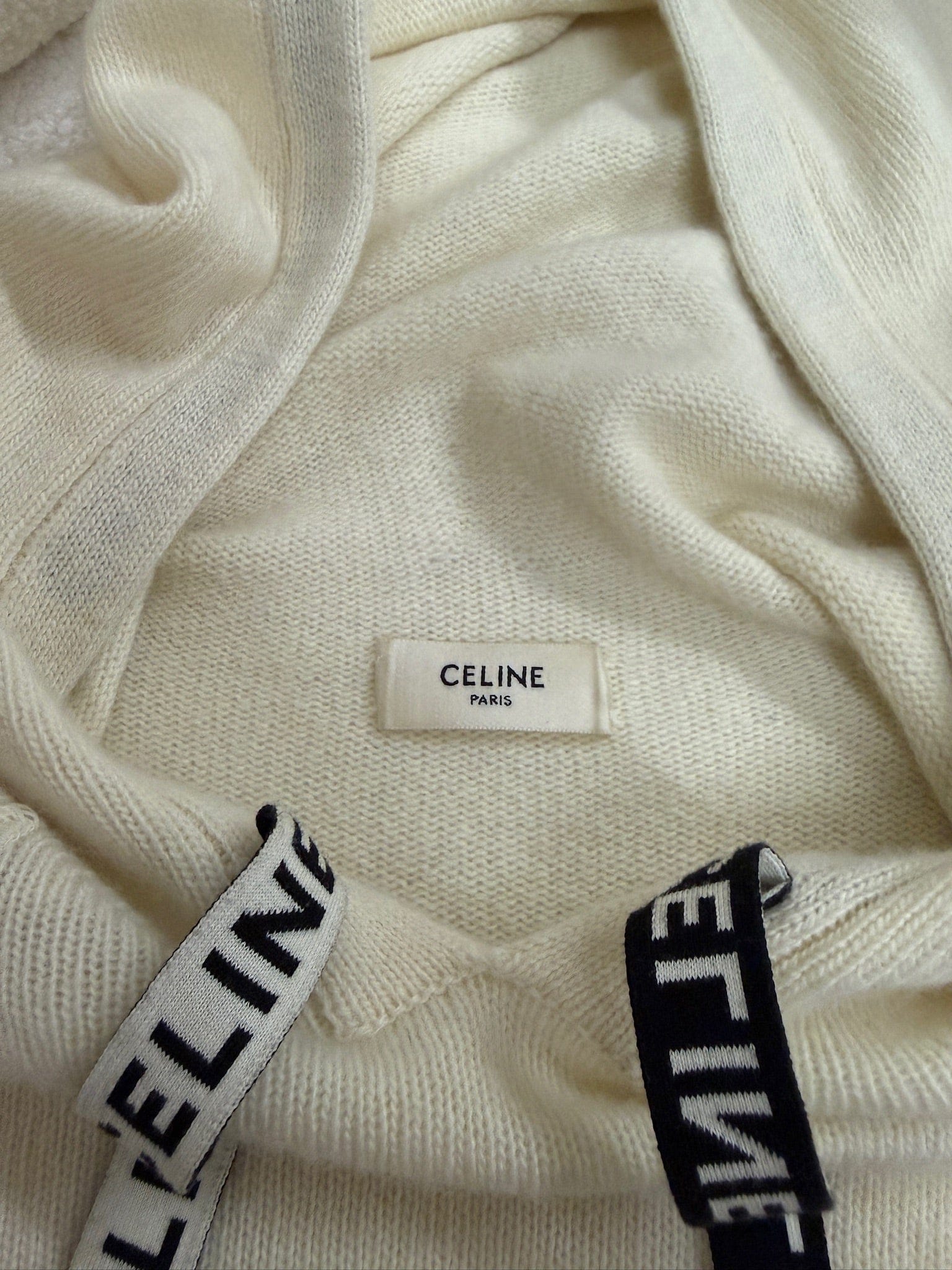 LUXURY PROMISE Pre-Owned Celine Women's White Wool Sweater - Size M | Excellent Condition