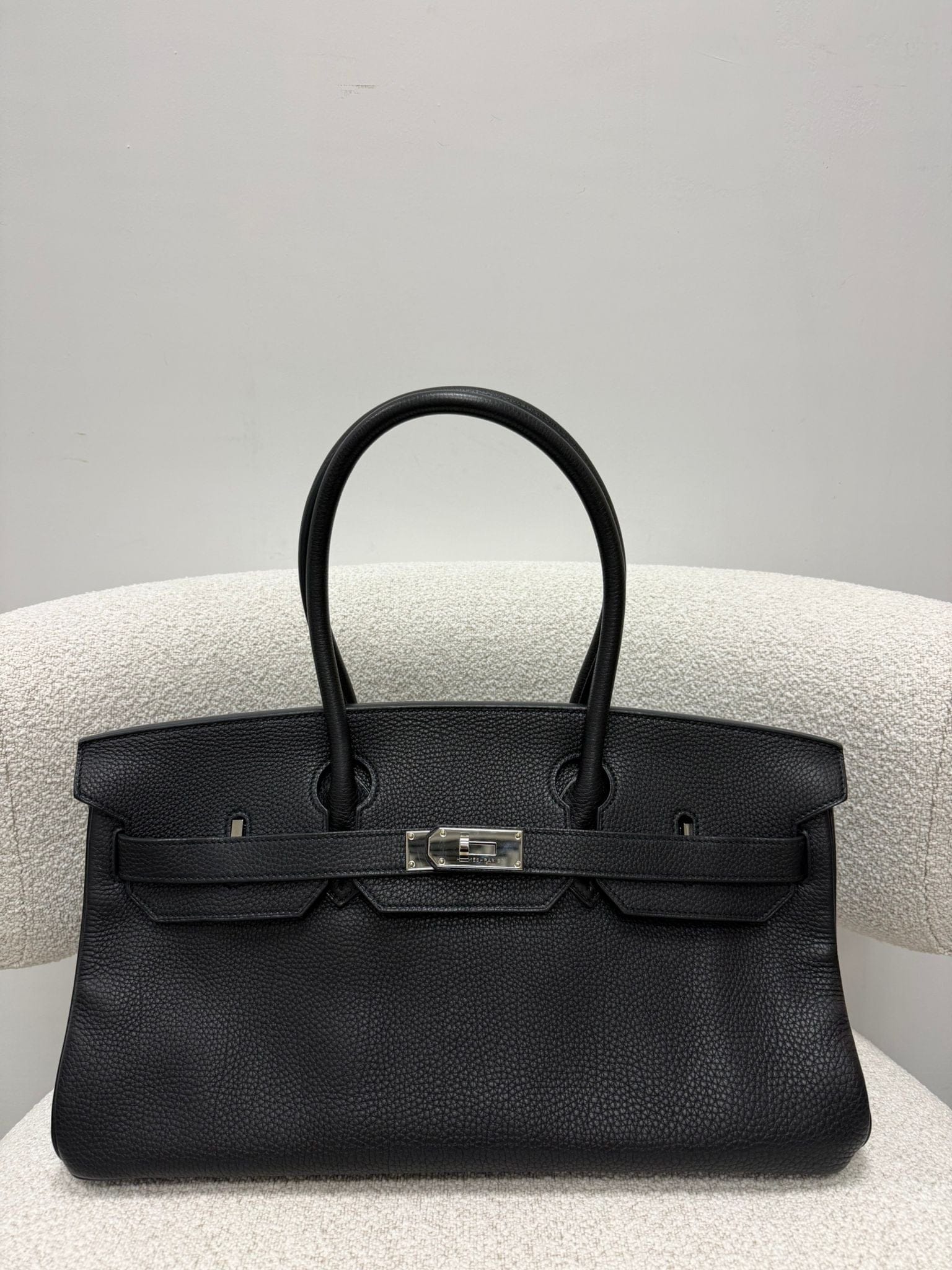 LUXURY PROMISE *ON HOLD**HK LOCATED* PRELOVED HERMÈS JPG SHOULDER BIRKIN BLACK Togo Leather with Palladium Hardware
