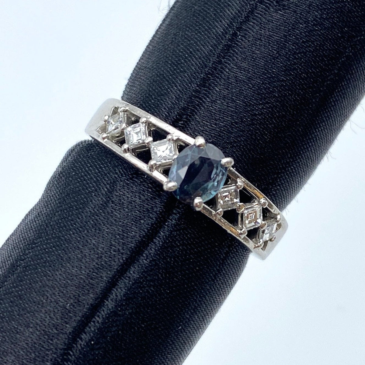 LUXURY PROMISE Pt900 Alexandrite Ring AL0.51 D0.26 US6.5 59959