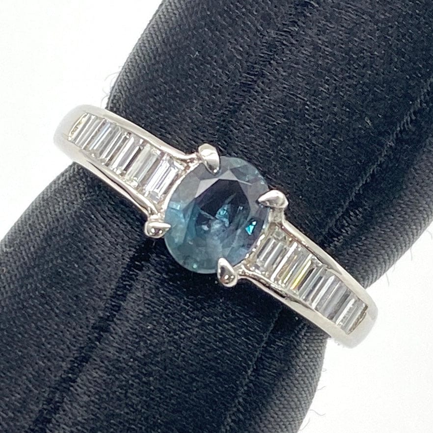 LUXURY PROMISE Pt900 Alexandrite Ring AL0.61 D0.32 4.7 GRJ 51207 US5.25