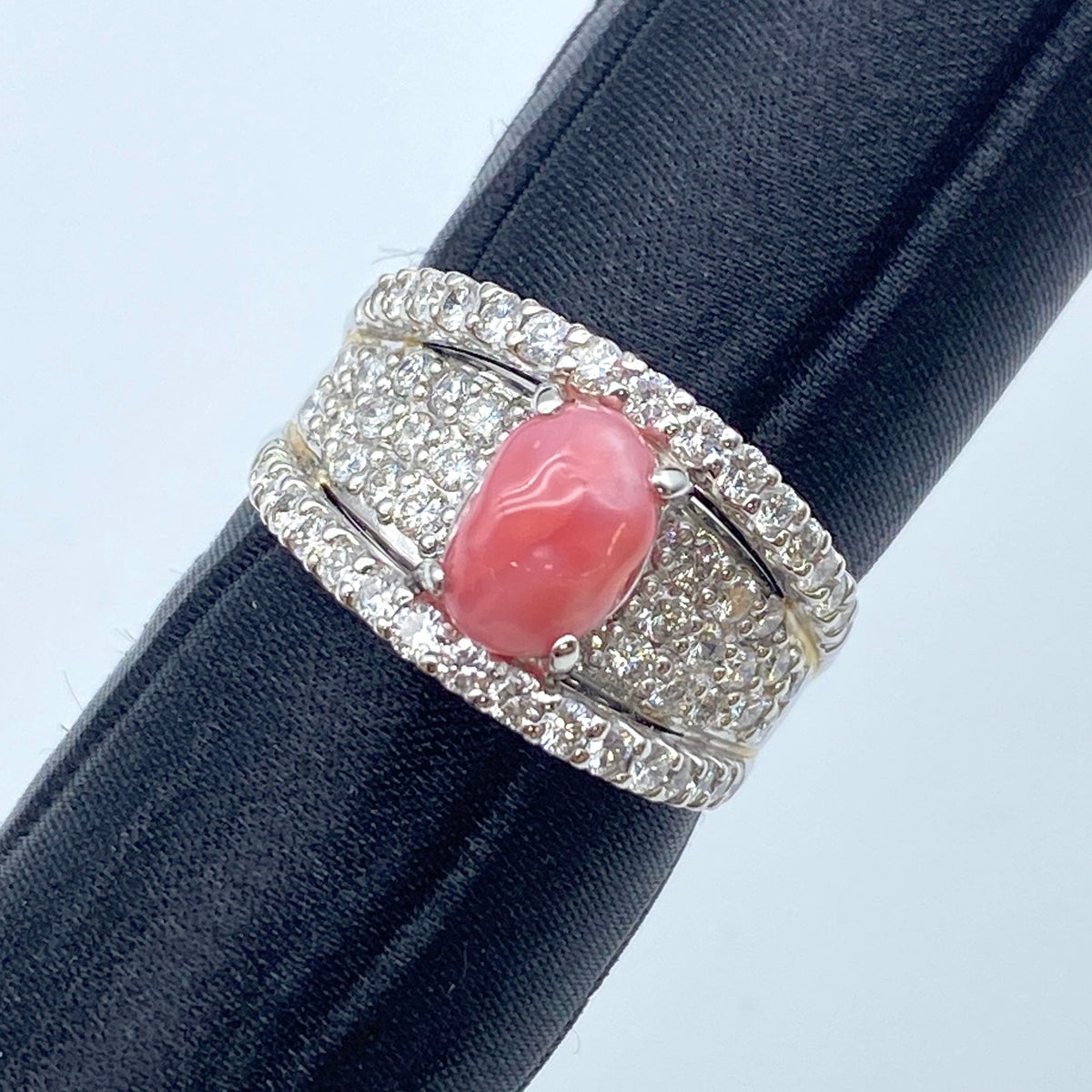 LUXURY PROMISE Pt900 Conch Pearl Ring PKO1.664 D1.2 US6 56680