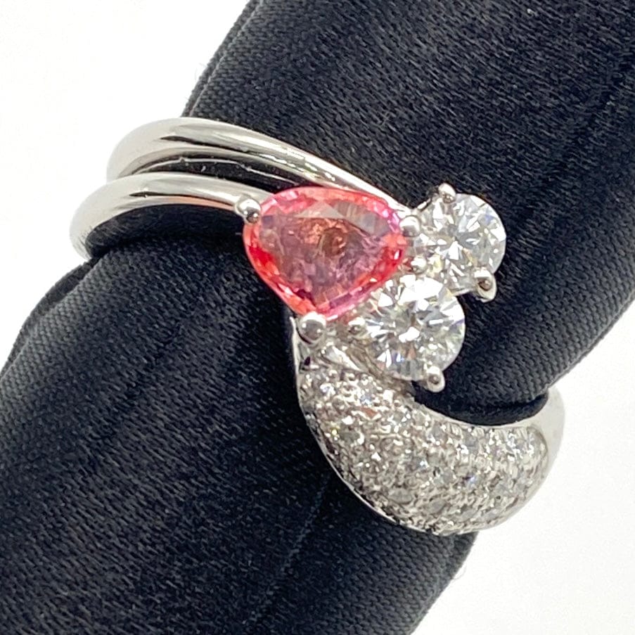 LUXURY PROMISE Pt900 Paparazzi Sapphire Ring PRS0.474 D0.57 8 Other 50056 US6