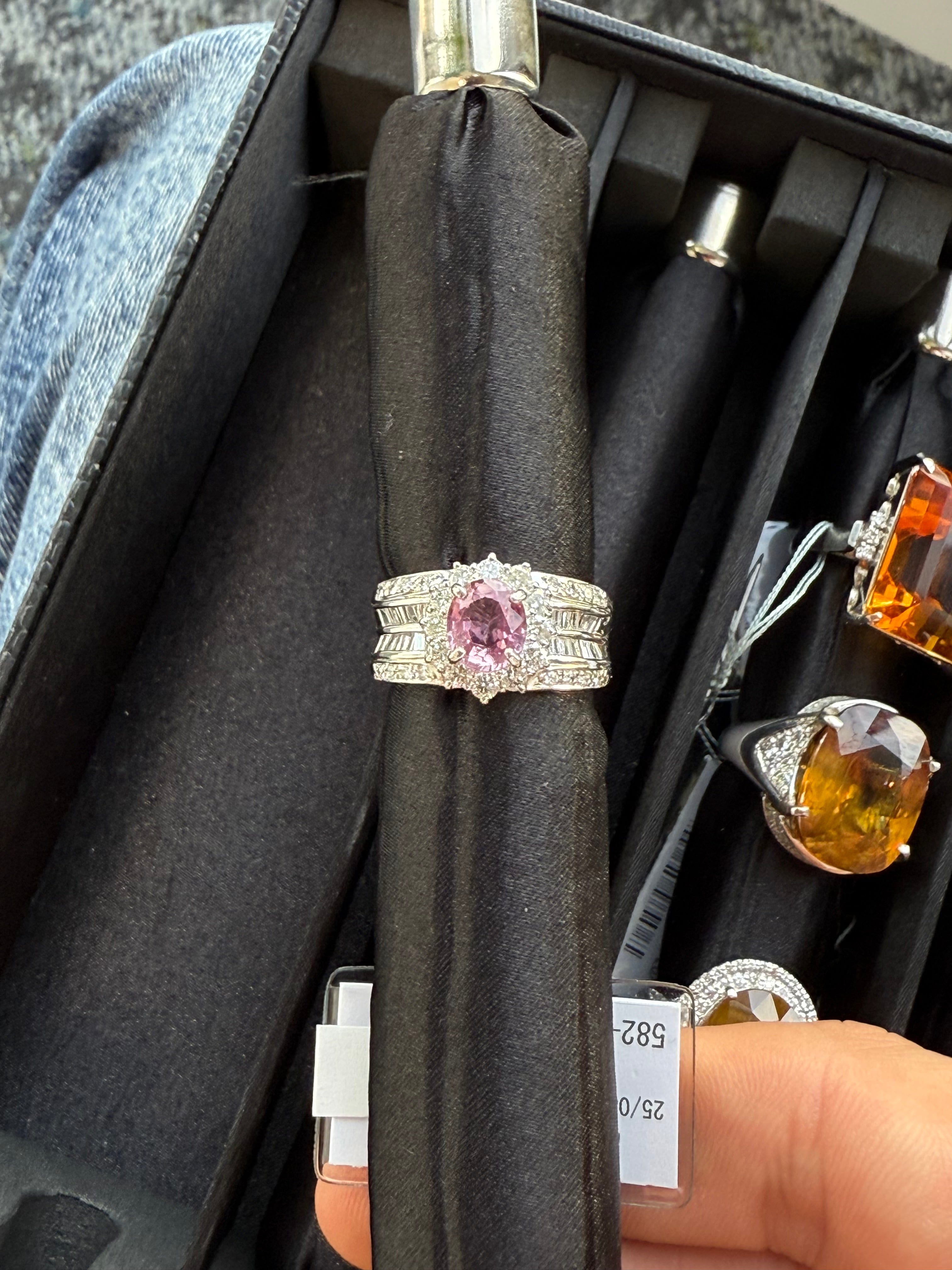 Luxury Promise PT900 PINK SAPPHIRE DIA 1.12 47309