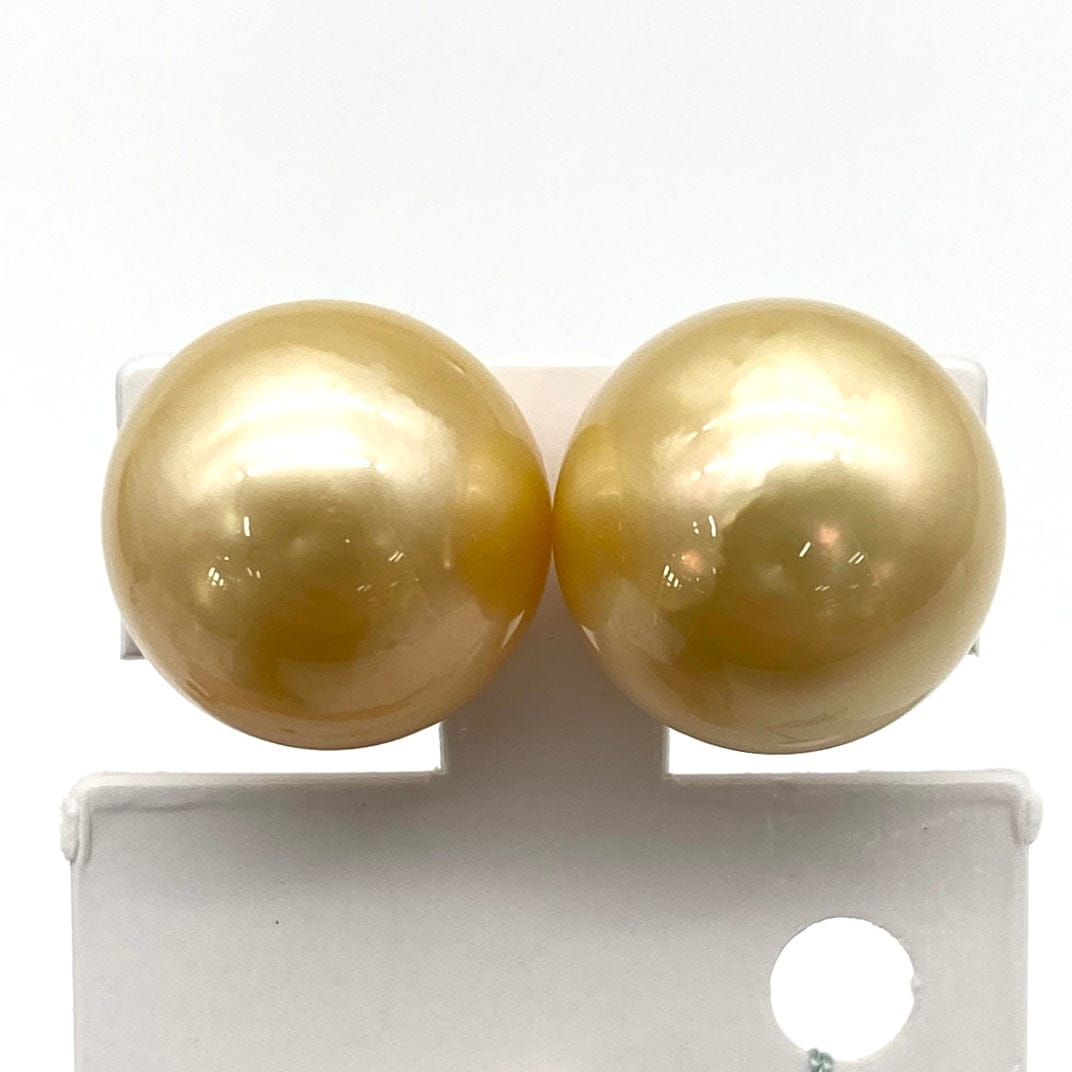 LUXURY PROMISE Pt900 South Sea Pearl Earrings NNY15.3 NNY15.4mm 10.2 51126