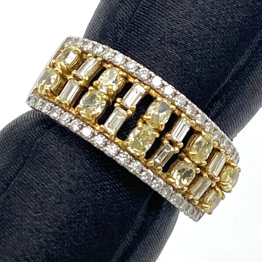 LUXURY PROMISE Pt950/K18 Diamond Ring D0.84 D0.53 7.3 51538 US6