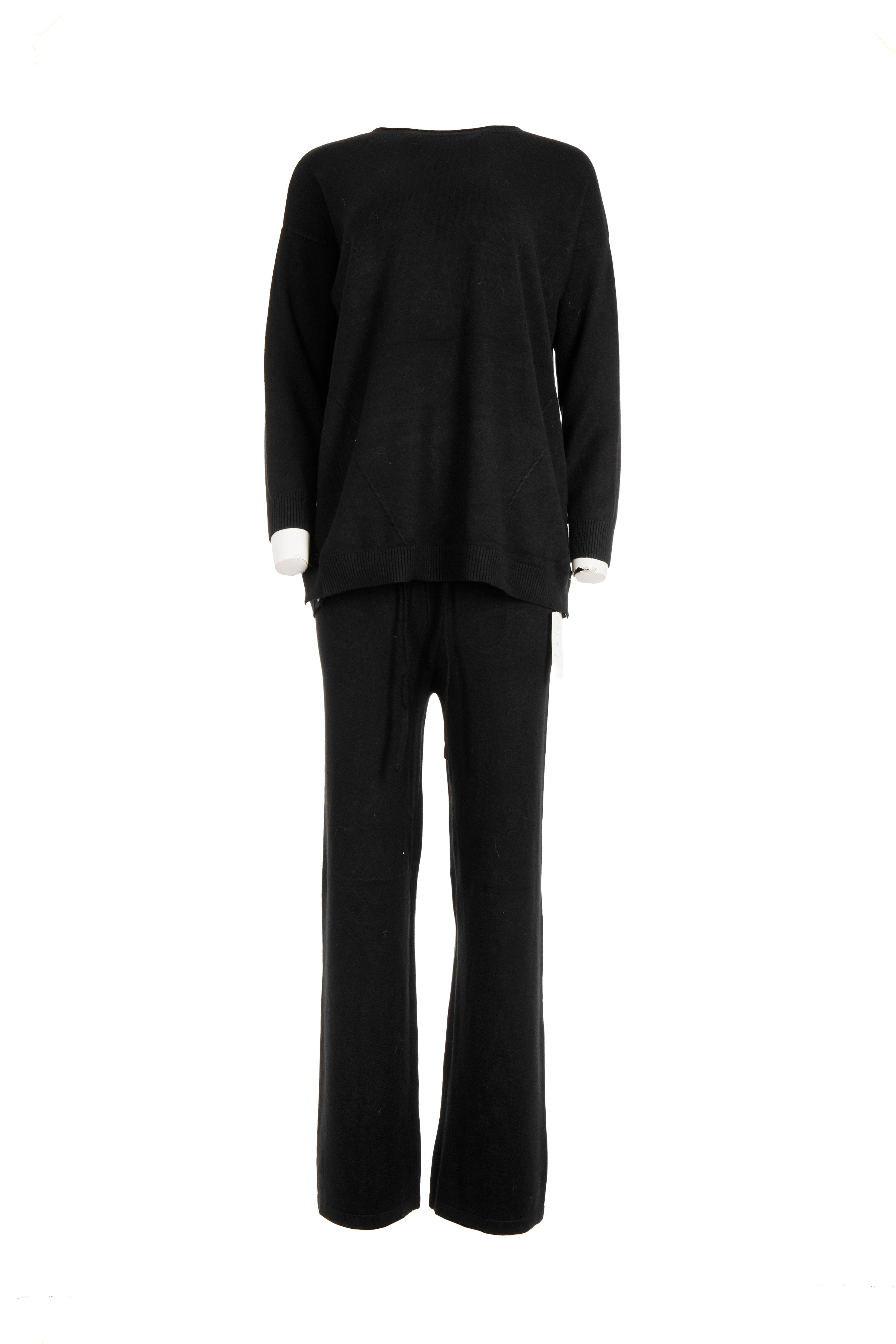 Luxury Promise A125A XL BLACK BUTTON SIDE CASHMERE SETS AKC0278