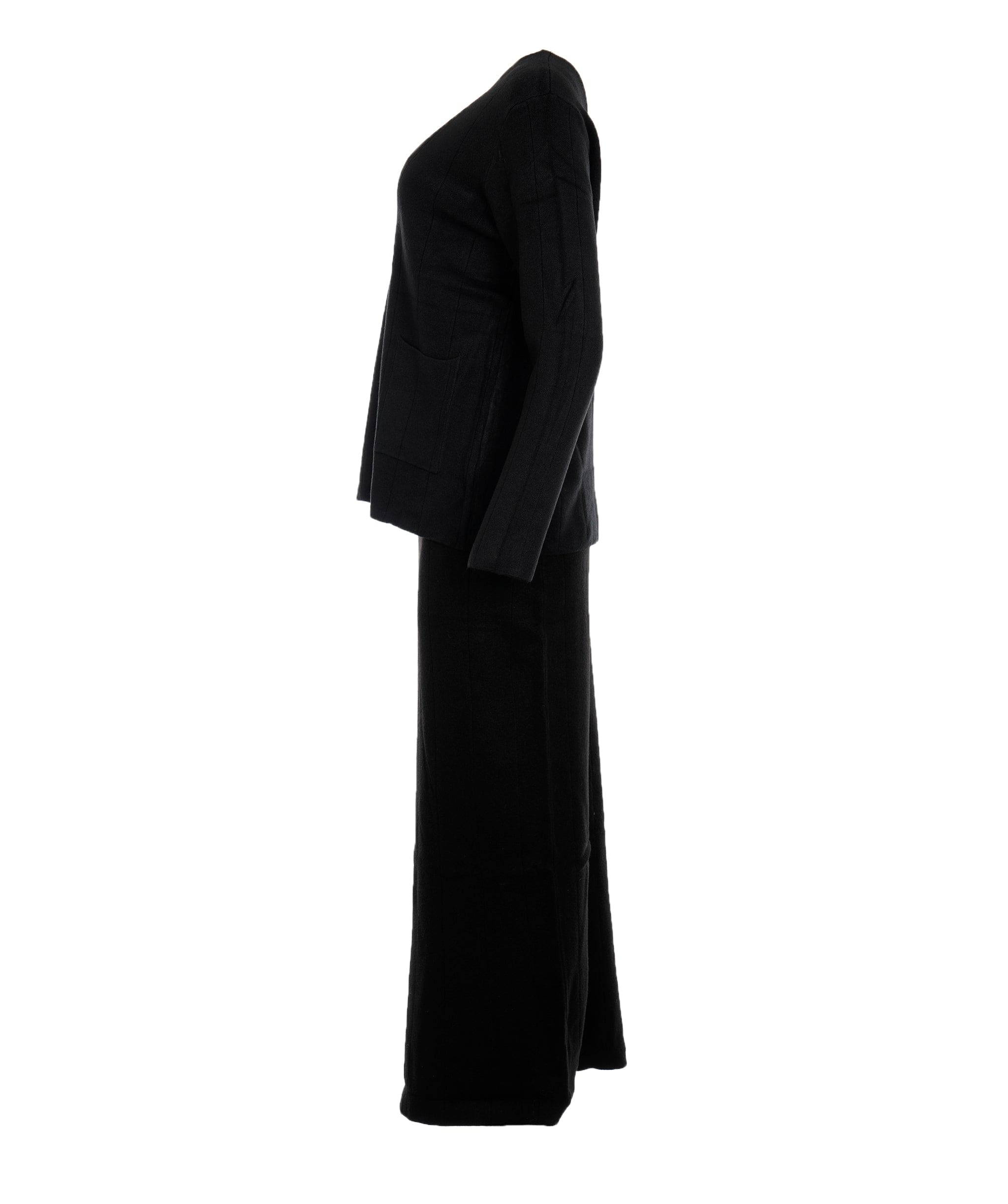 Luxury Promise Ashley Black Crewneck Maxi Skirt Set M DBXL0146