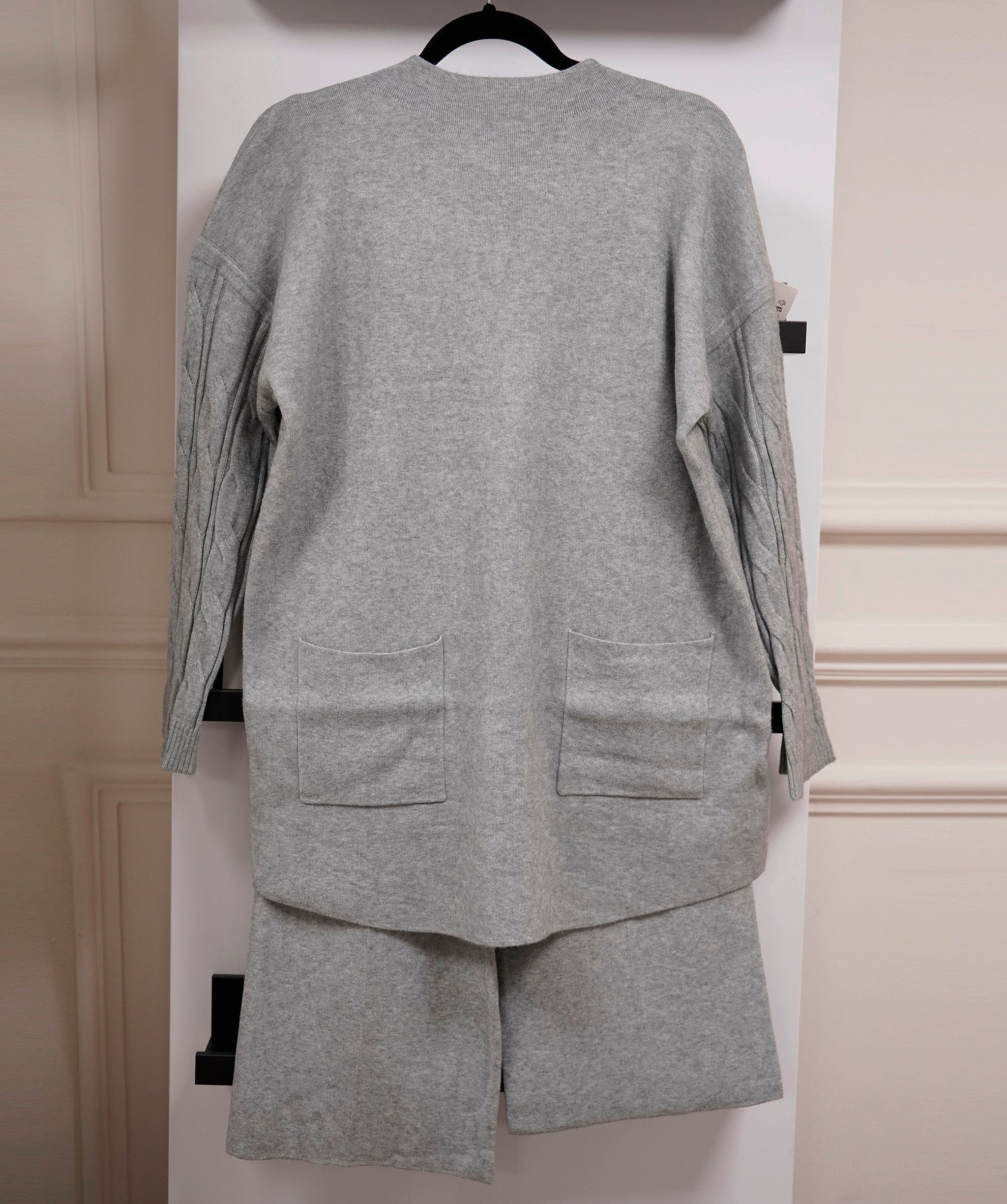 Luxury Promise Cable Knit Grey Loungeset X/L AKC0058