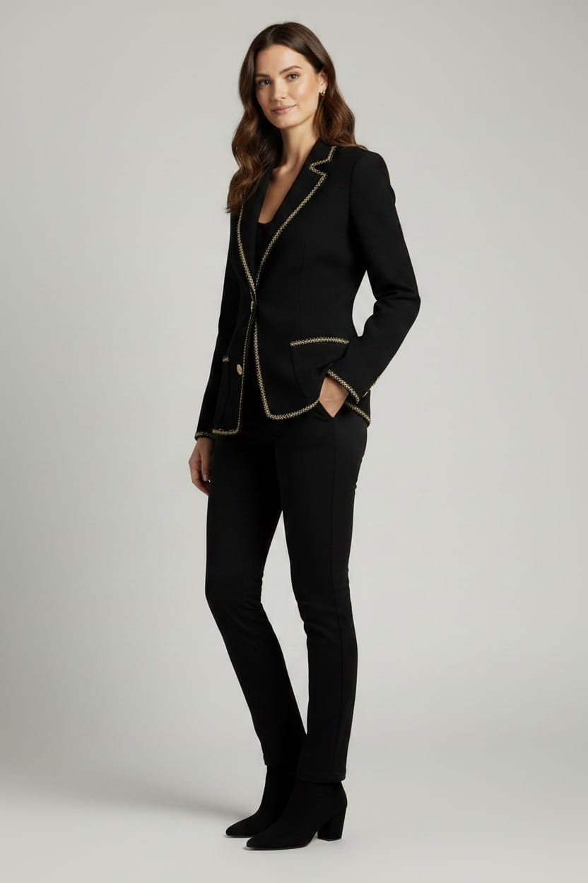 Luxury Promise CHANEL NAVY DWP JACKET 38 DXBS6648