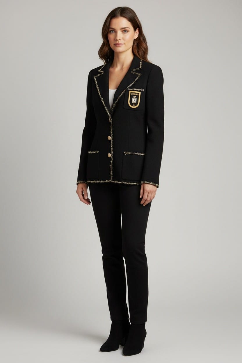 Luxury Promise CHANEL NAVY DWP JACKET 38 DXBS6648