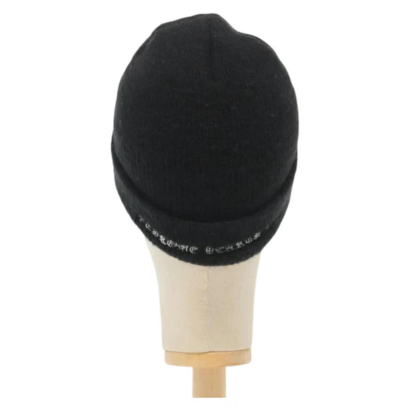 Luxury Promise Chrome Hearts CH Plus Stitch Woolwatch Cap Wool Black Auth 136313M 136313M