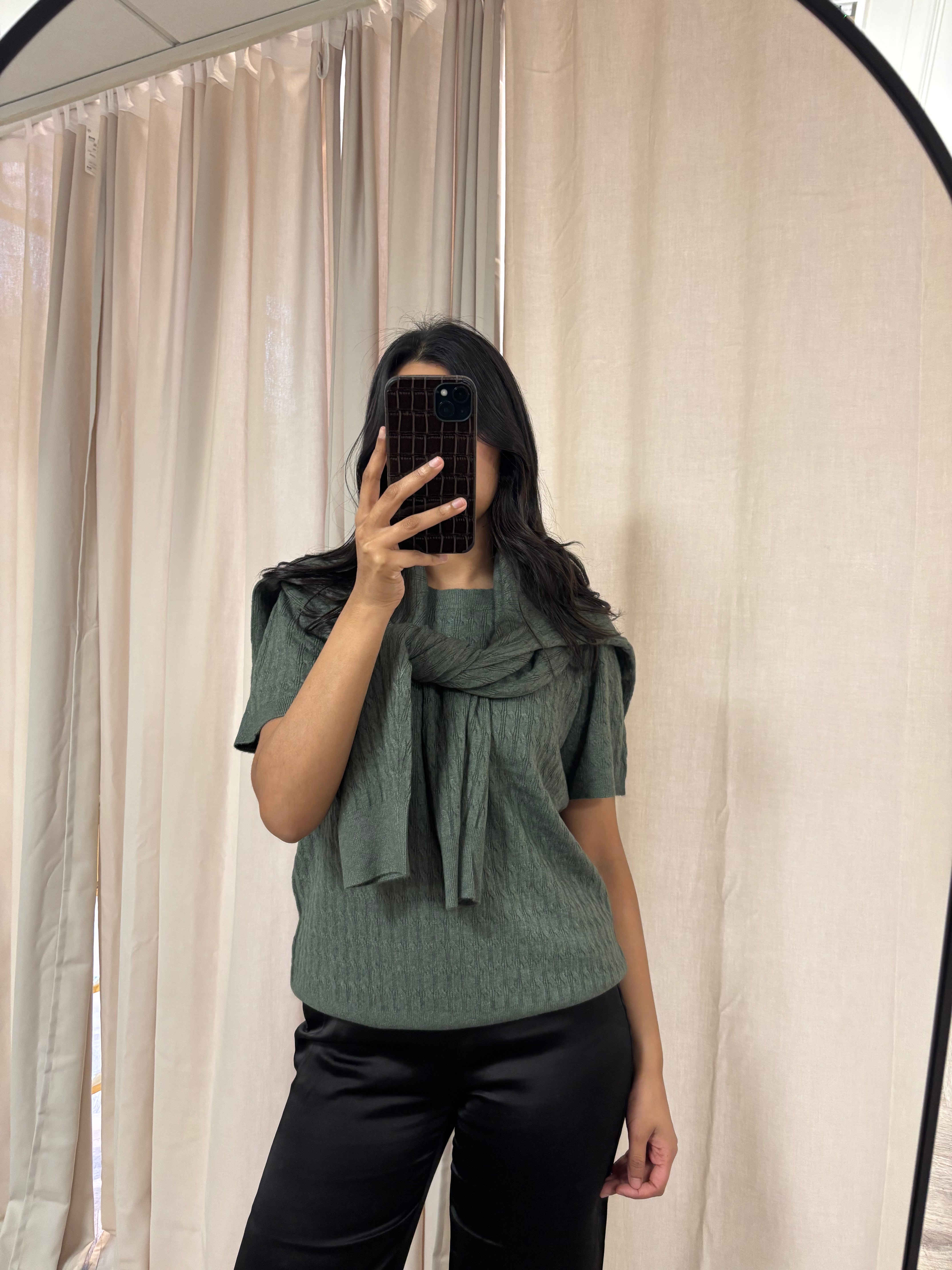 Luxury Promise Daphne Sage 2 Piece Top and Cardigan M/L DBXL0115