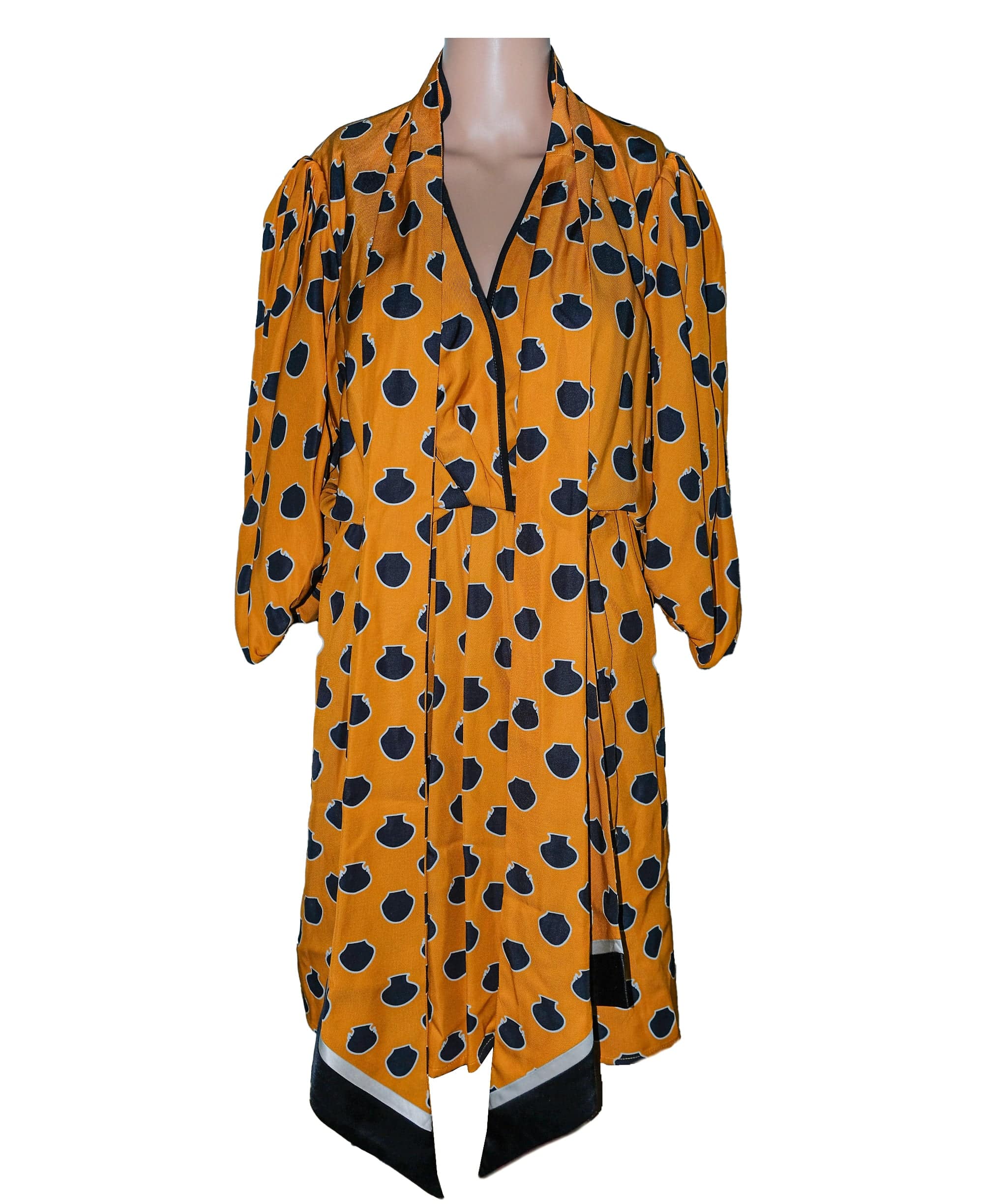Luxury Promise Dress Polkadots Black/ orange RJC3299