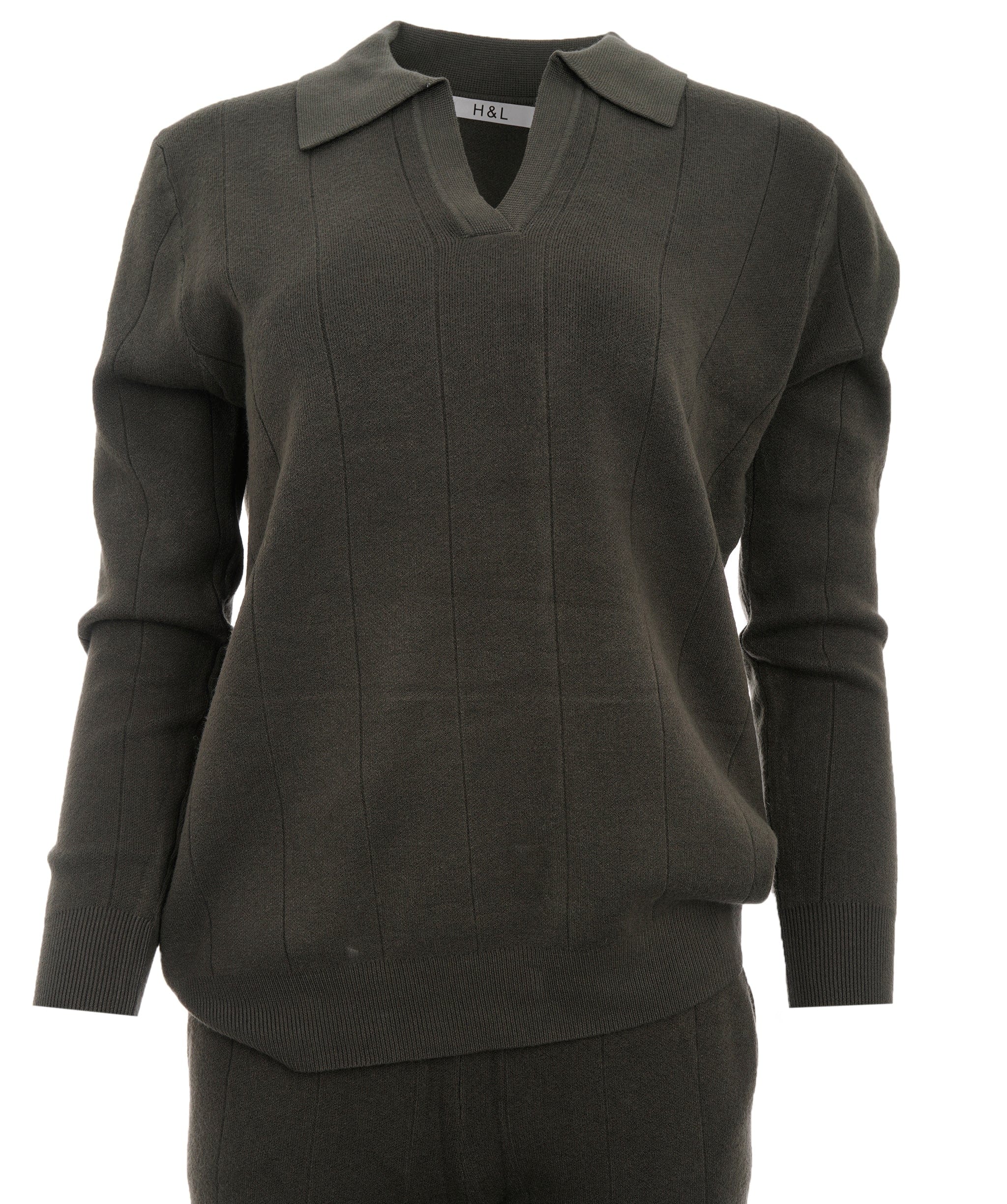 Luxury Promise Ellie Khaki M/L Original Cashmere Blend Loungewear Set AKC0358
