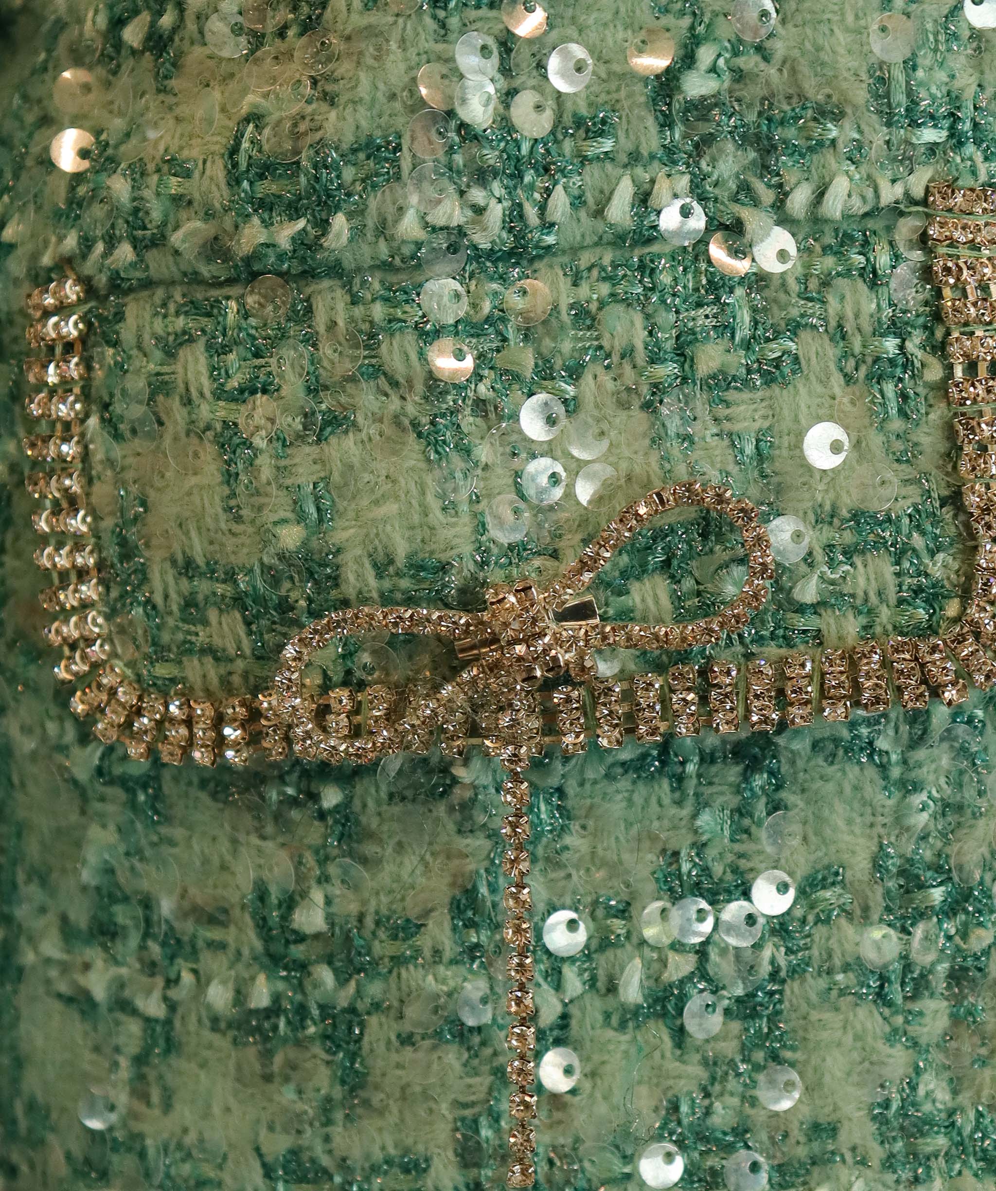 Luxury Promise Green feather jacket TP0040