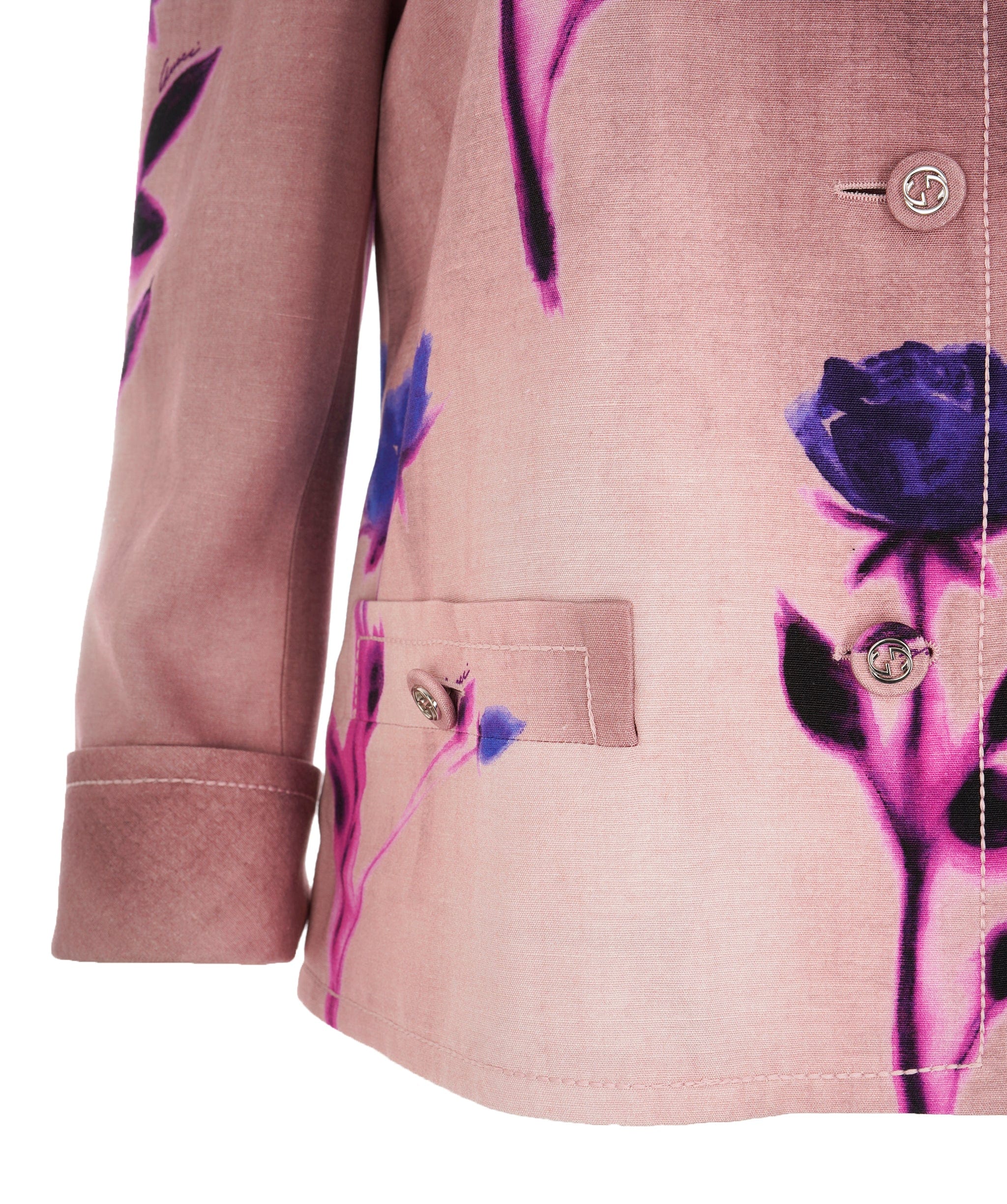 Luxury Promise Gucci Runway Purple Floral GG Blazer ALL1059
