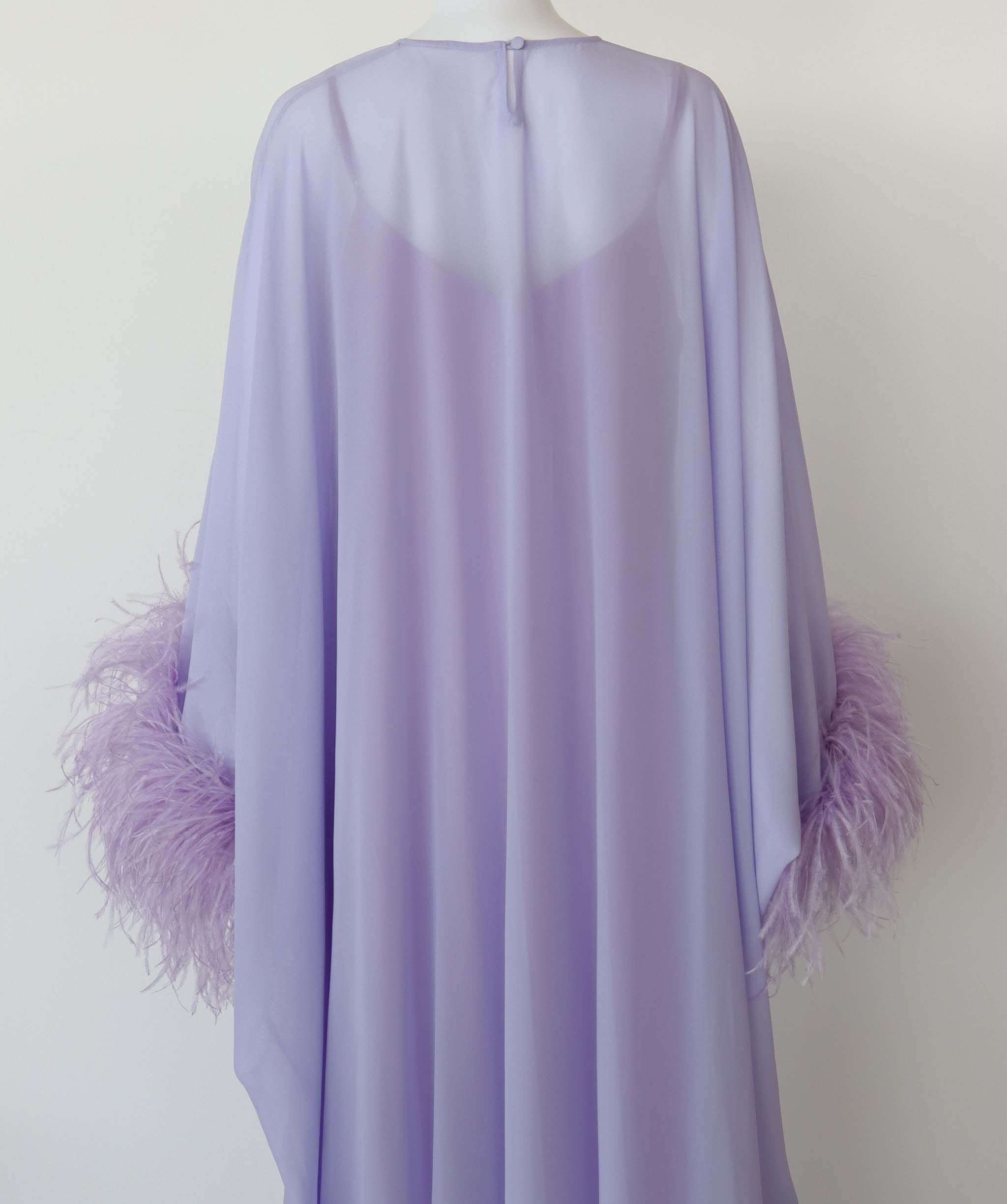 Luxury Promise Guimauve Feather Dress TP042