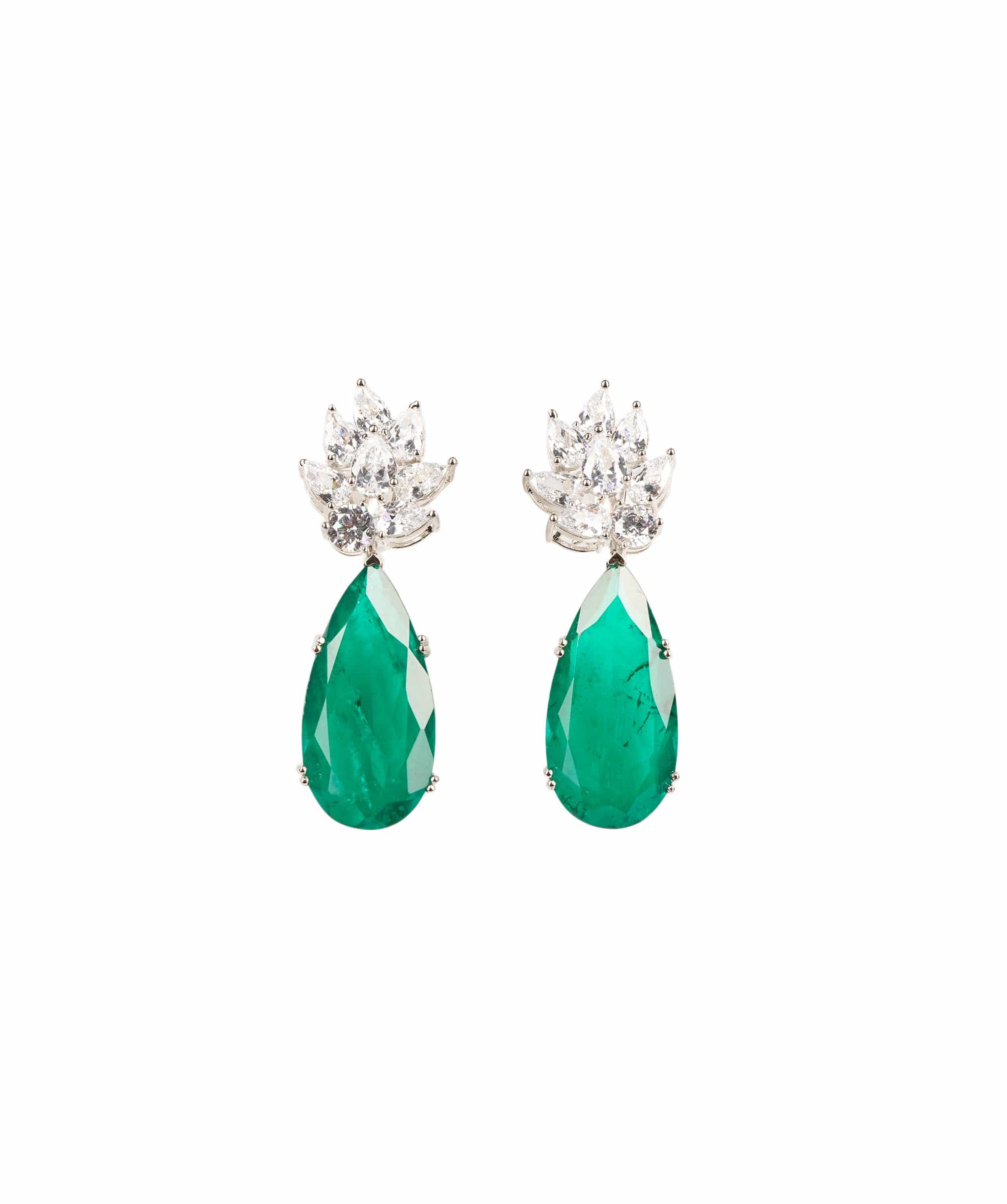 Luxury Promise Hara - Green Doublet Earrings AKL0150