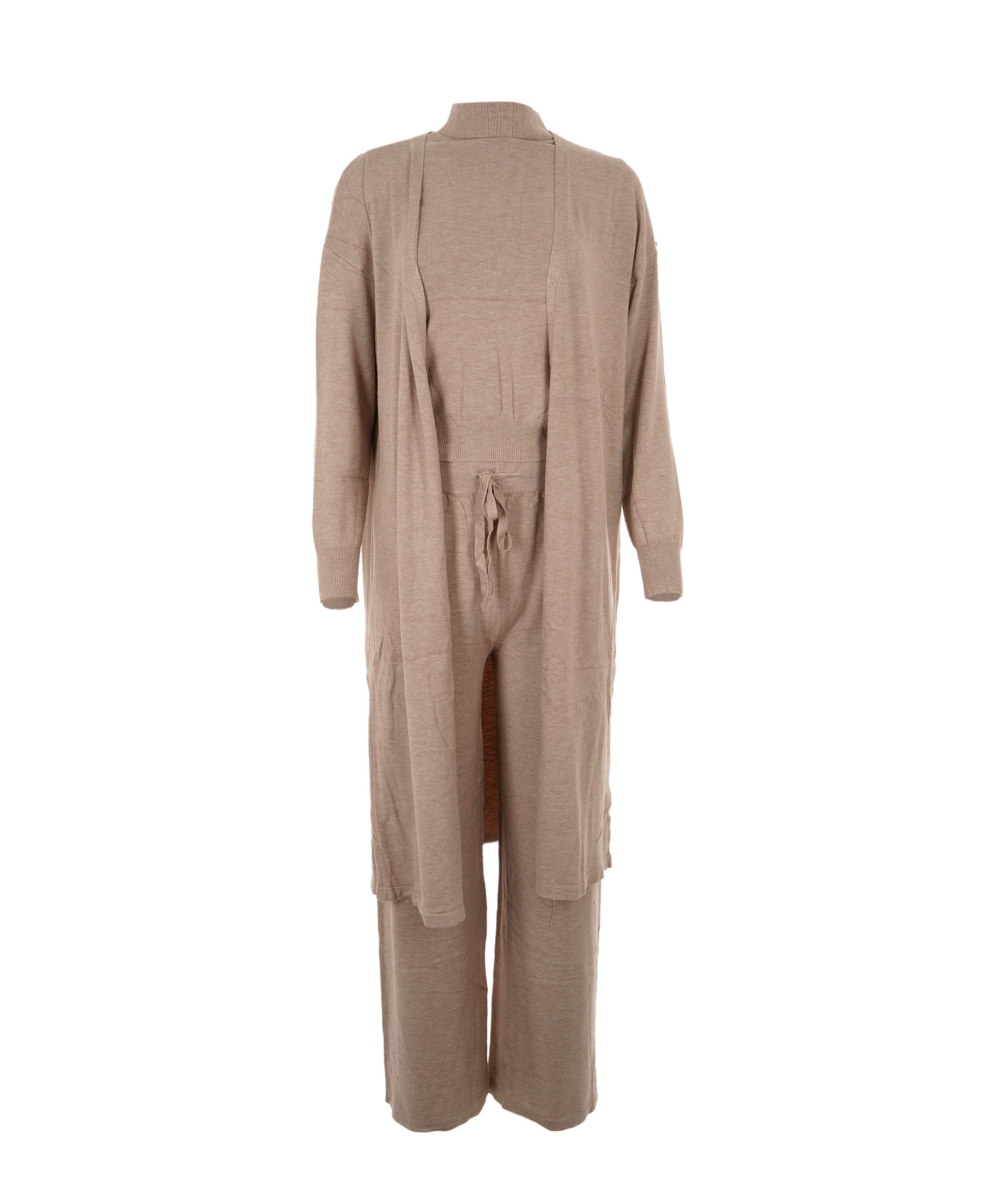 Luxury Promise K203318 High Neck 3 Piece Loungeset Sand L/XL AKC0223