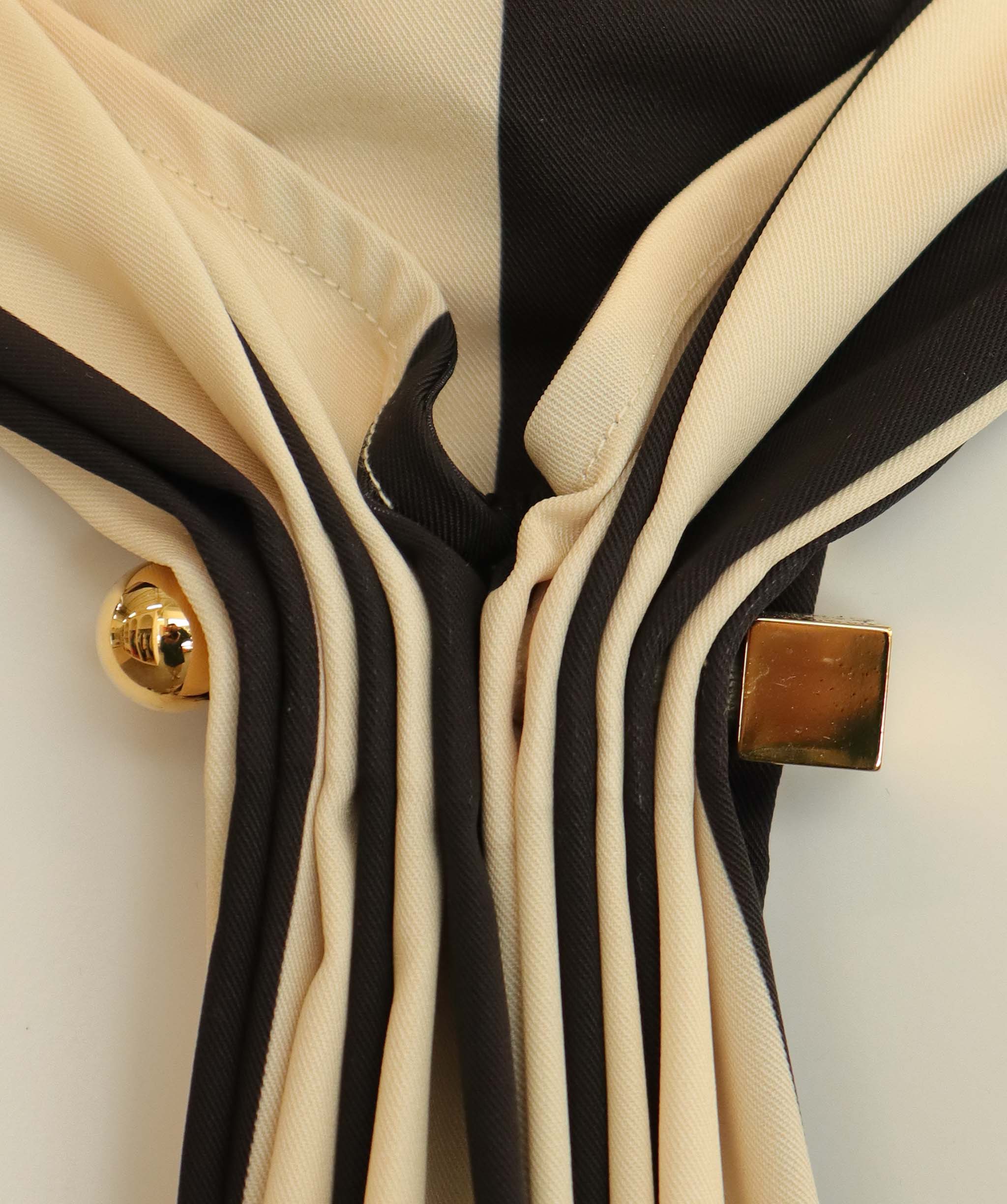 Luxury Promise * LA CROISIERE STRIPE MINI DRESS BLACK AND CREAM SMALL ASC6947