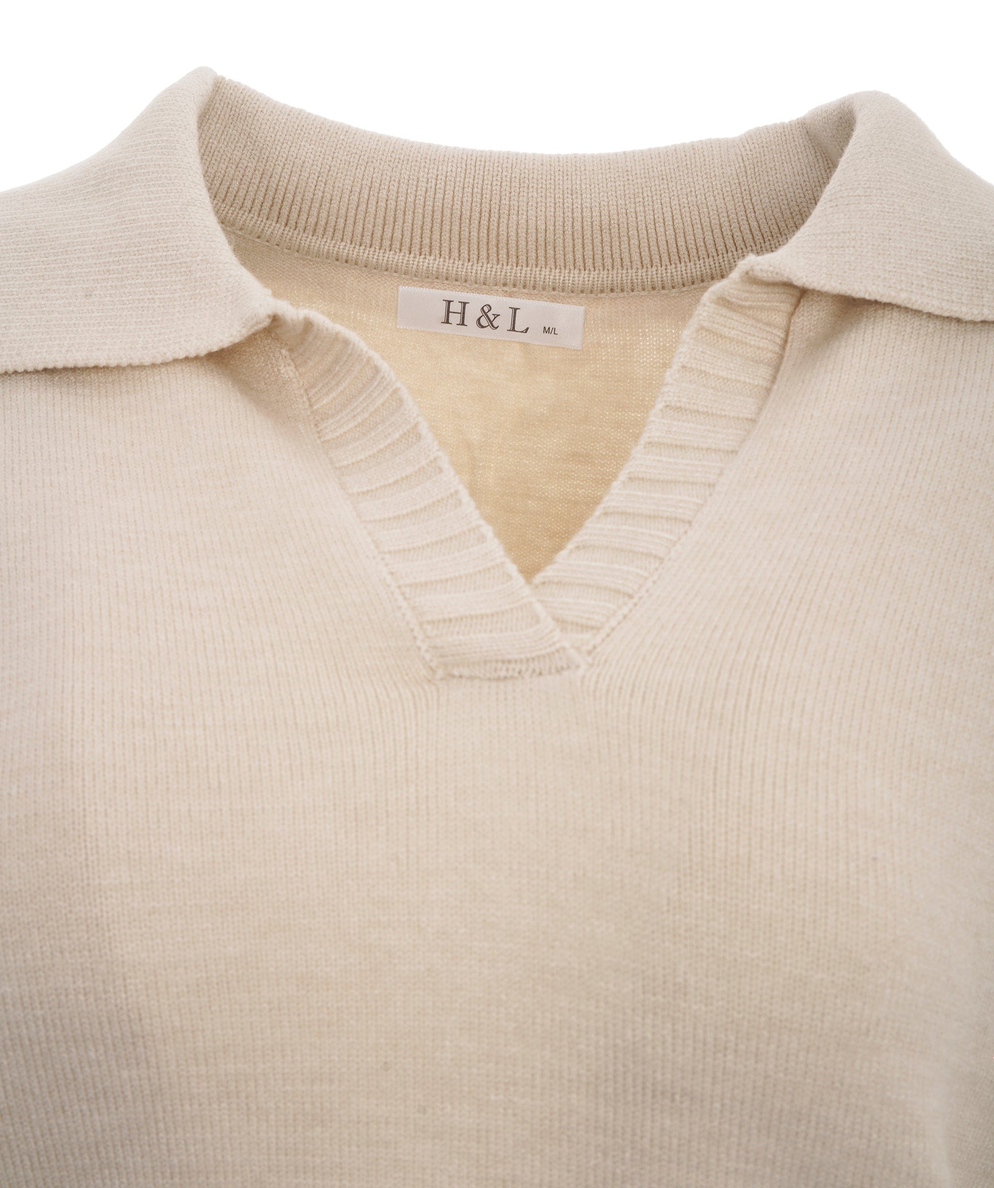 Luxury Promise Layla Cream M/L Arm Striped Cashmere Loungewear Set AKC0352