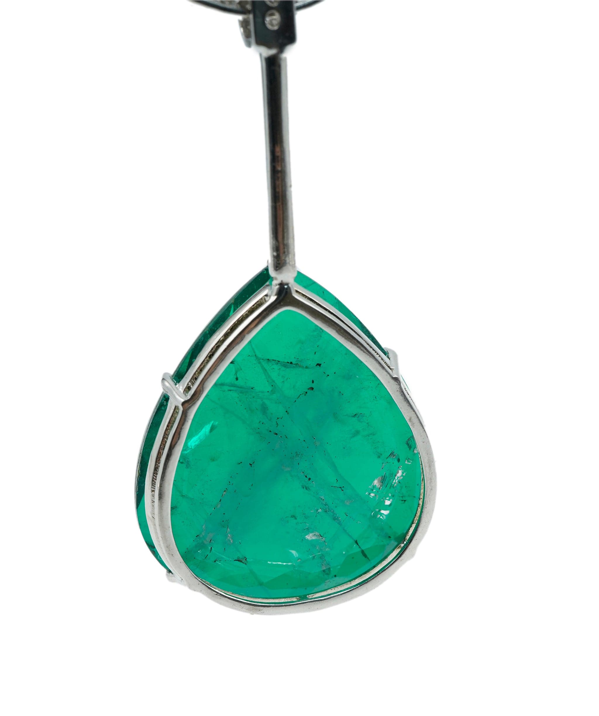 Luxury Promise Leela - Emerald Green Stone Chain Necklace AKL0146