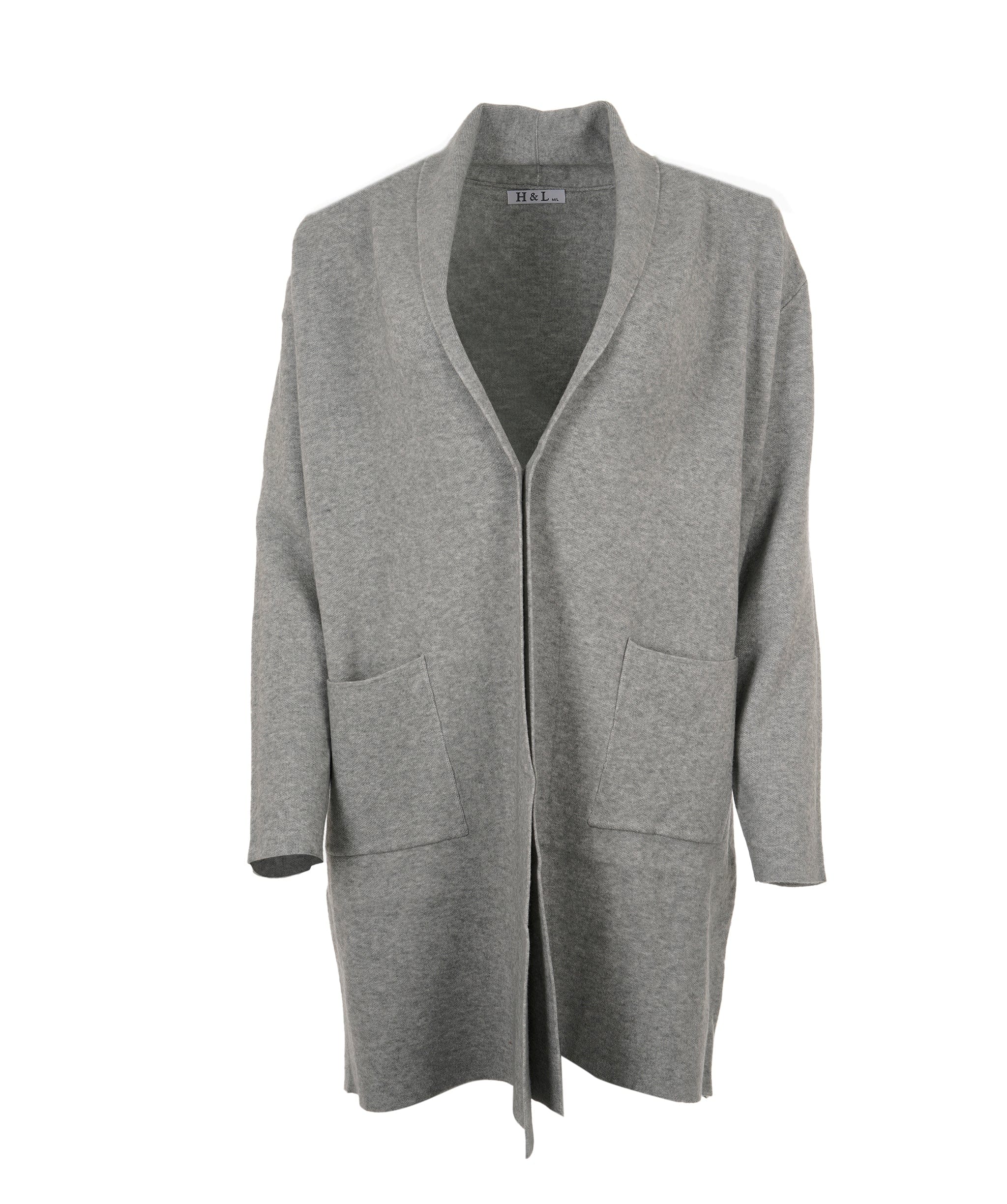Luxury Promise Loungewear Grey M/L Cardigan Cashmere Blend AKC0238
