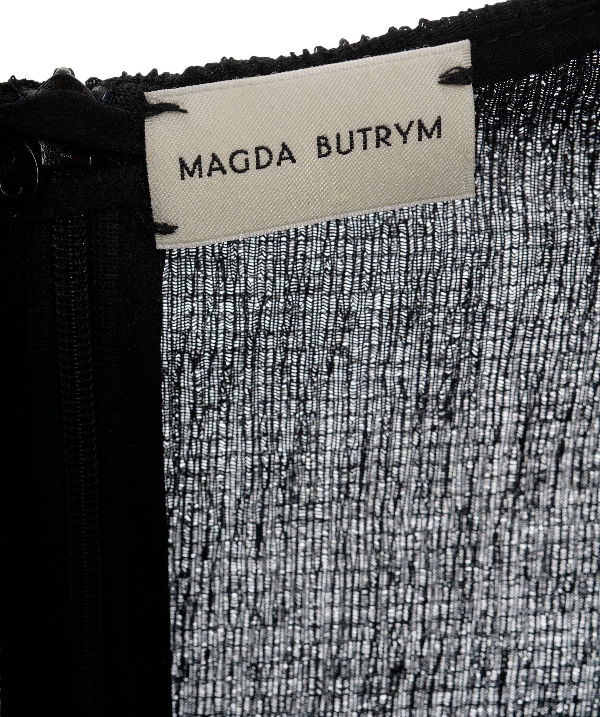 Luxury Promise Magda Butrym Black Shirred Long Sleeve Rosette Maxi Dress ALC1990