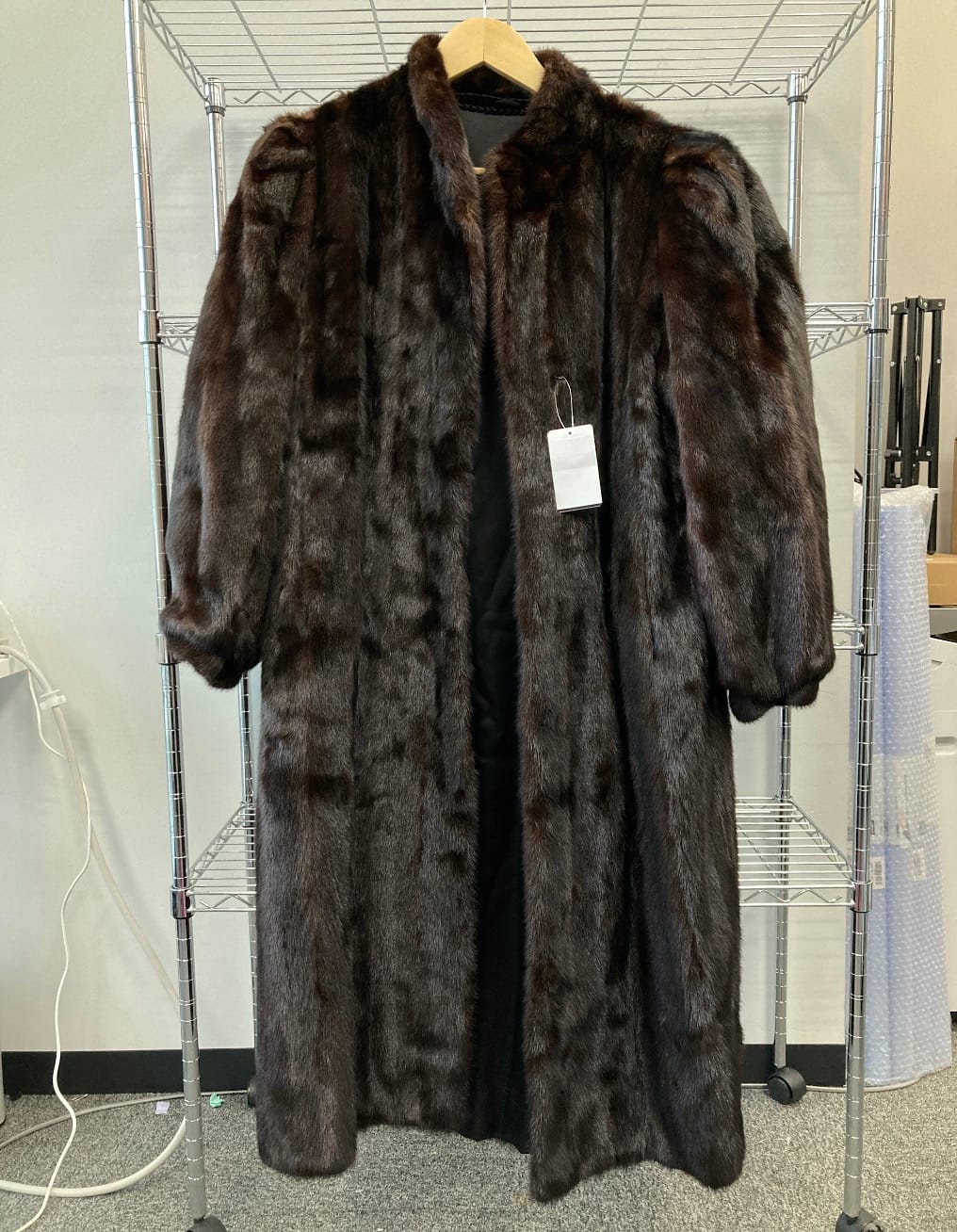 Luxury Promise Mink Black Long Coat 9926041400177