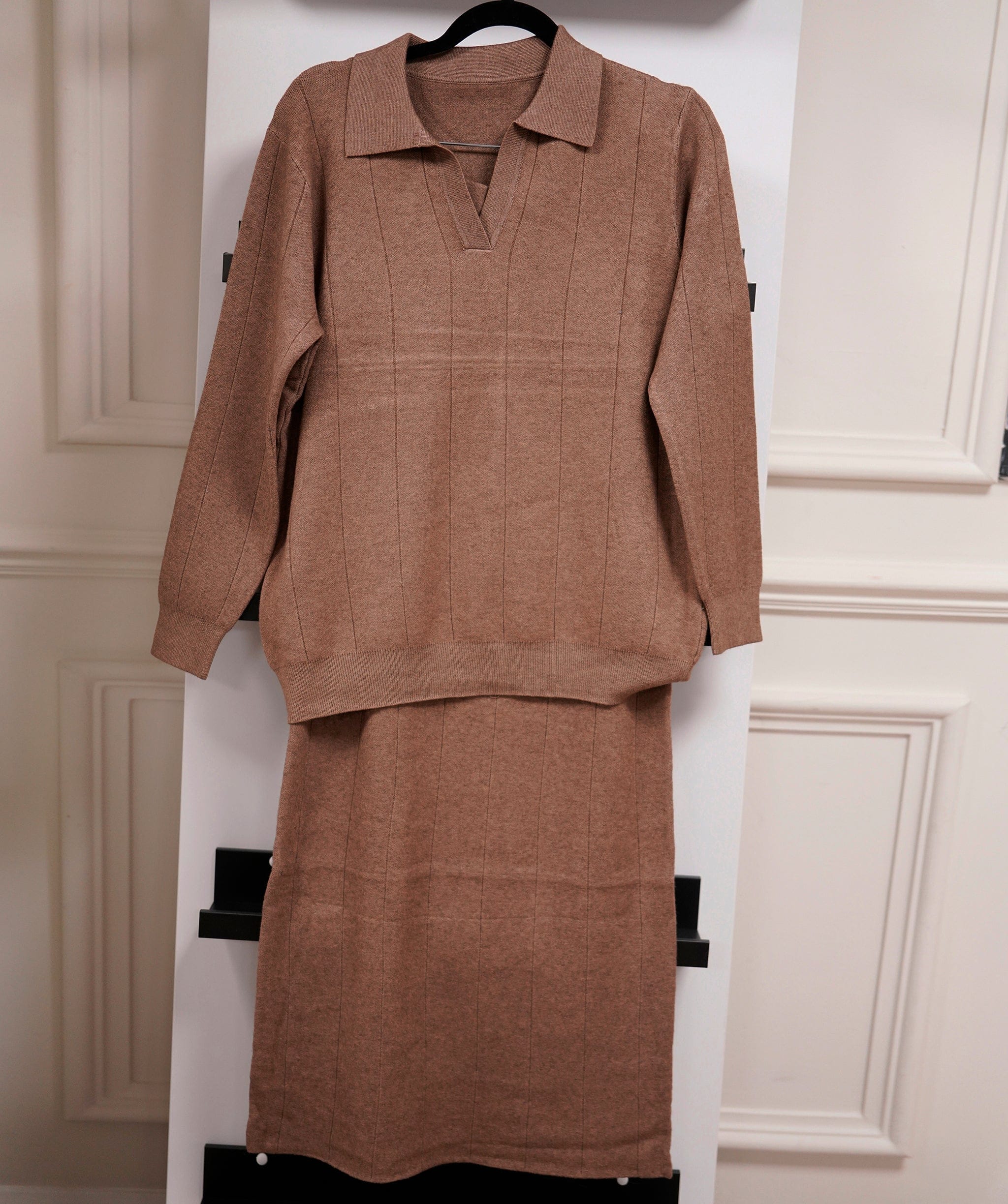 Luxury Promise Original Light Brown Skirt Edition Loungewear Set M/L AKC0075