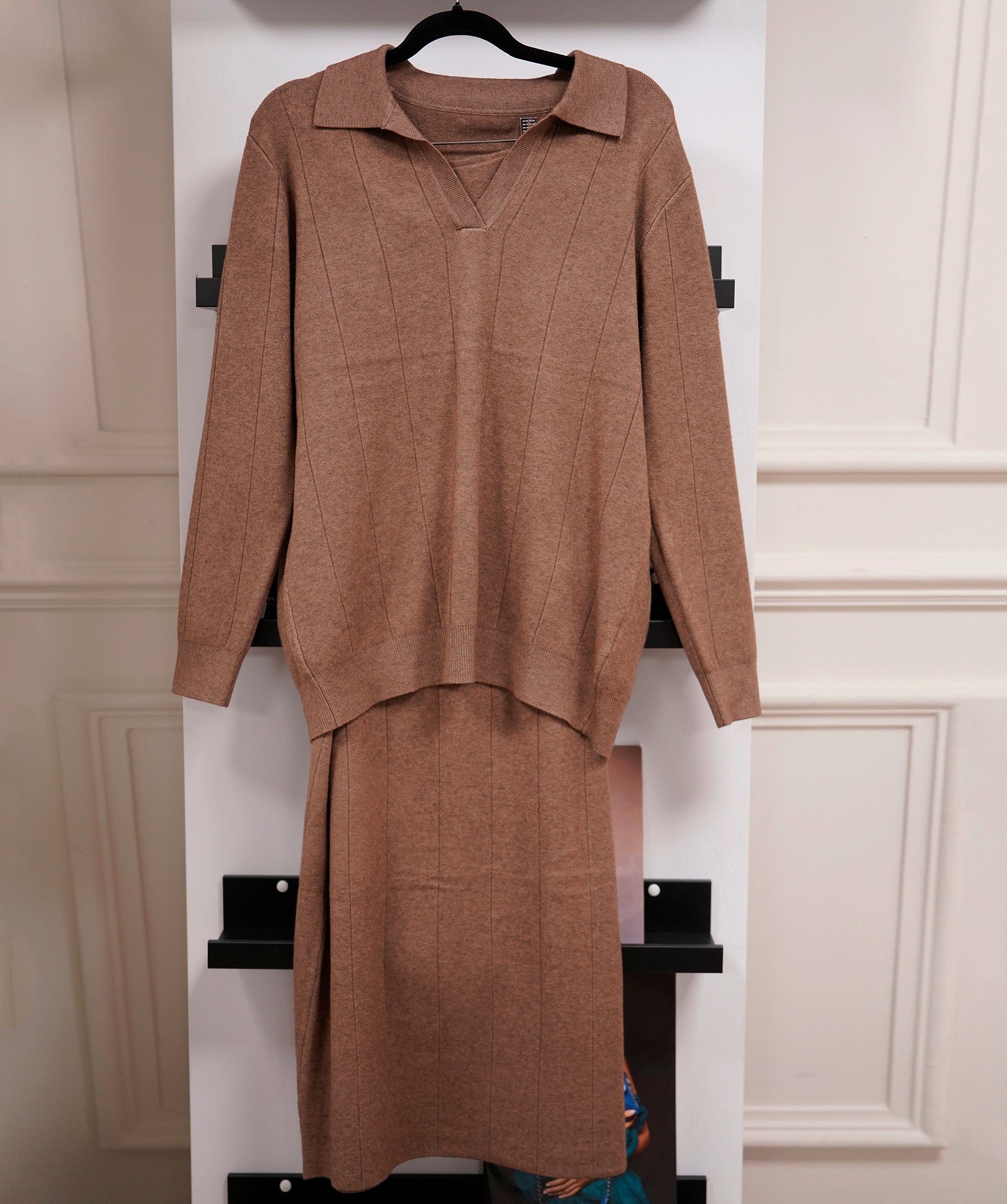 Luxury Promise Original Light Brown Skirt Edition Loungewear Set X/L AKC0076