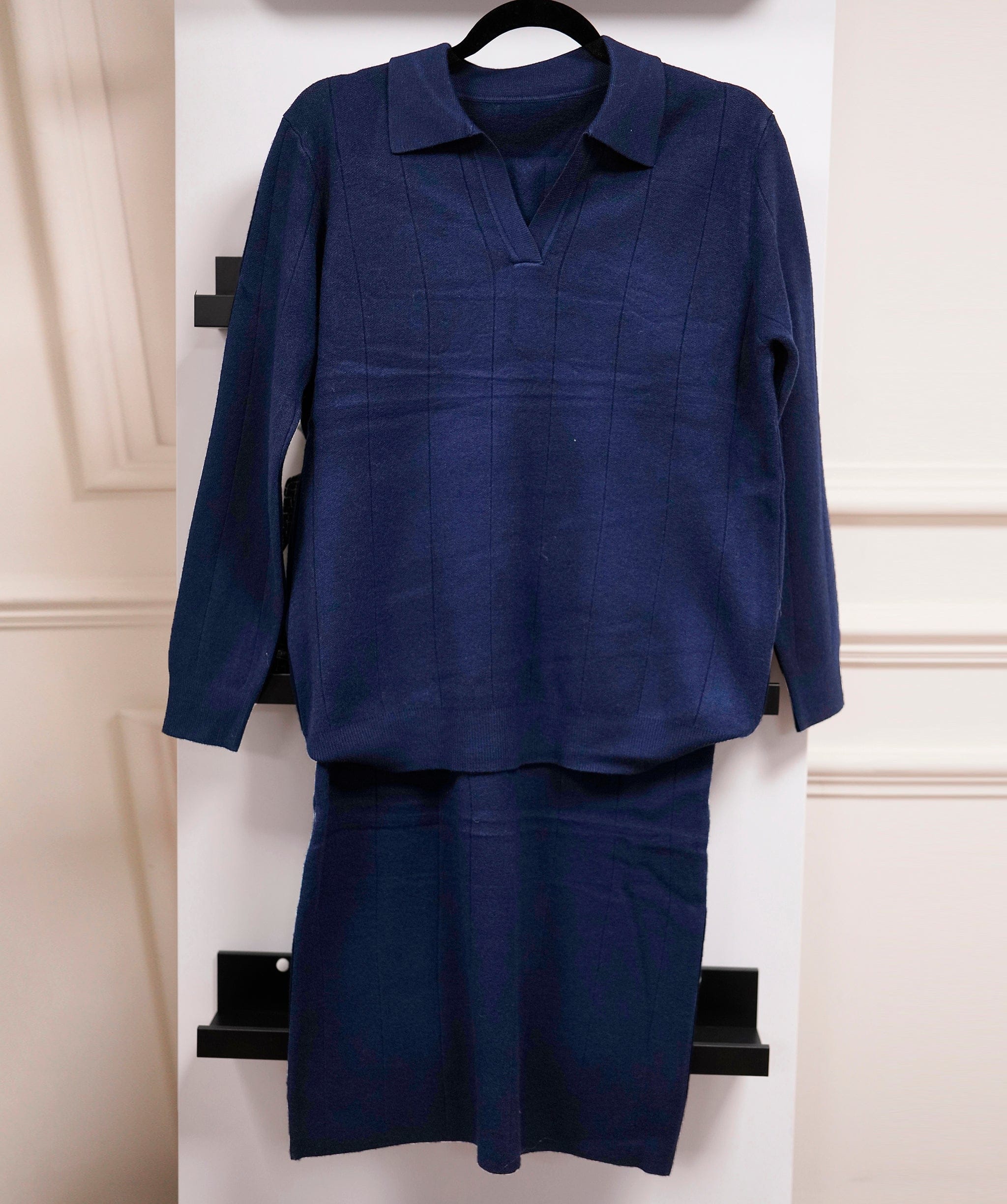Luxury Promise Original Navy Blue Skirt Edition Loungewear Set M/L AKC0069