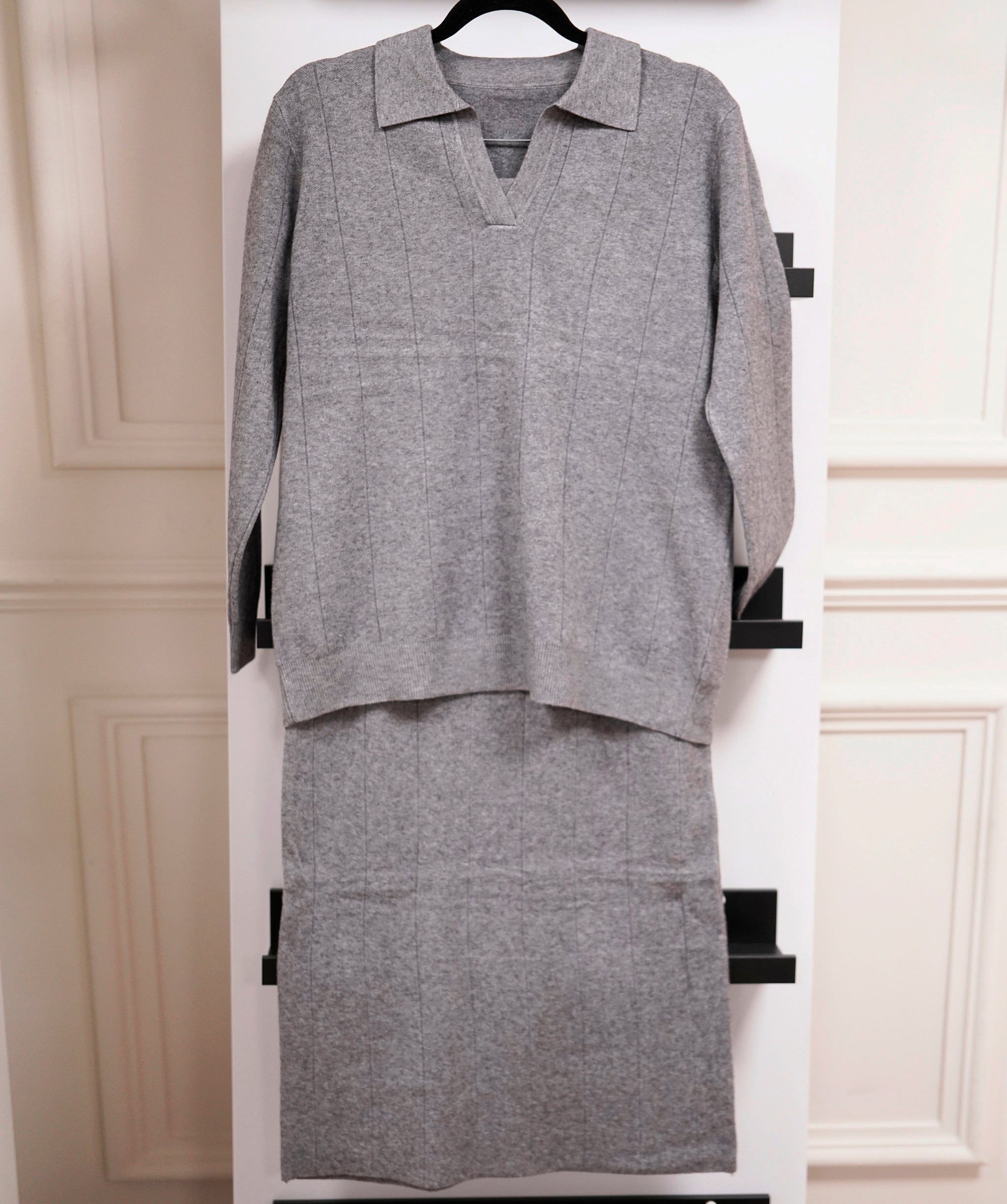 Luxury Promise Orignal Solid Grey Skirt Edition Loungewear Set M/L AKC0079